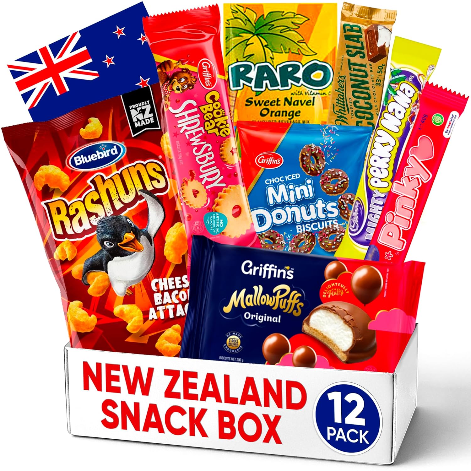 Treats from Home New Zealand Snack Box – Foreign Snack Gift Box with Authentic New Zealand Snacks, International Snack Box for Adults, Birthday Snack Box & Unique Food Variety Gift