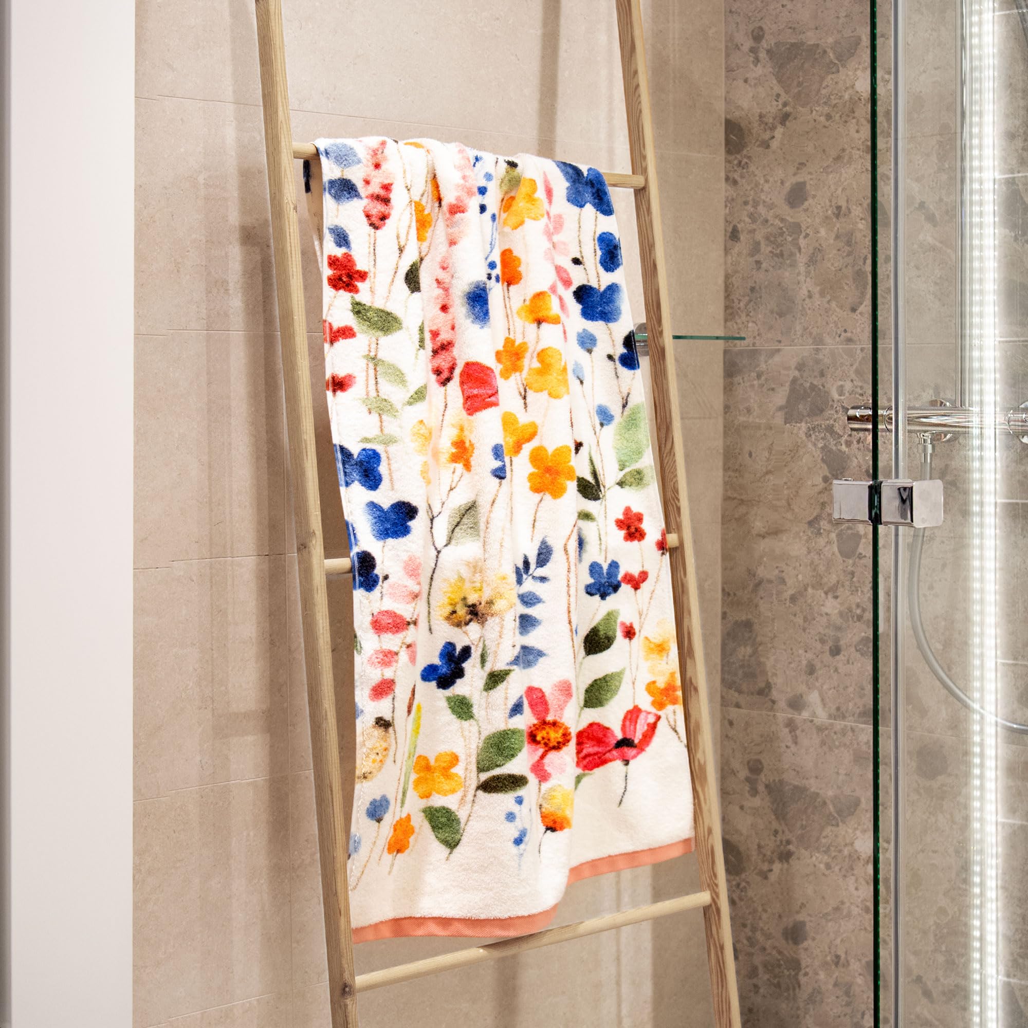 ZWOLTEX - Handtücher Premium Art Design - Meadow, Groß Bedrucktes Handtuch 70x140 cm, Badehandtuch aus 100% Organic Baumwolle 650g mit GOTS-Zertifikat, Weich und Saugfähig Towel