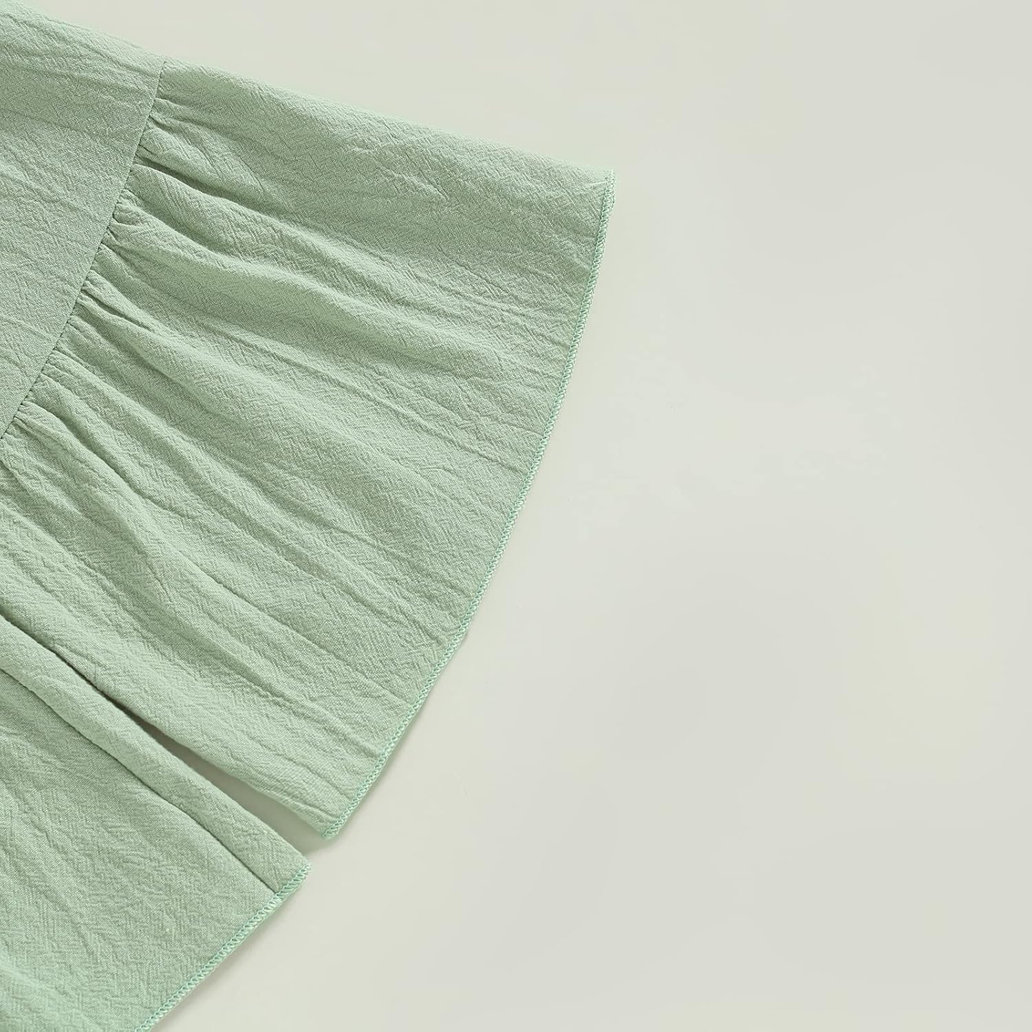 VISGOGO Toddler Baby Girls Summer Outfit Sleeveless Lace Embroidery Clothes Toddler Kids Tank Tops Bell-bottom Pants Set - Image 7