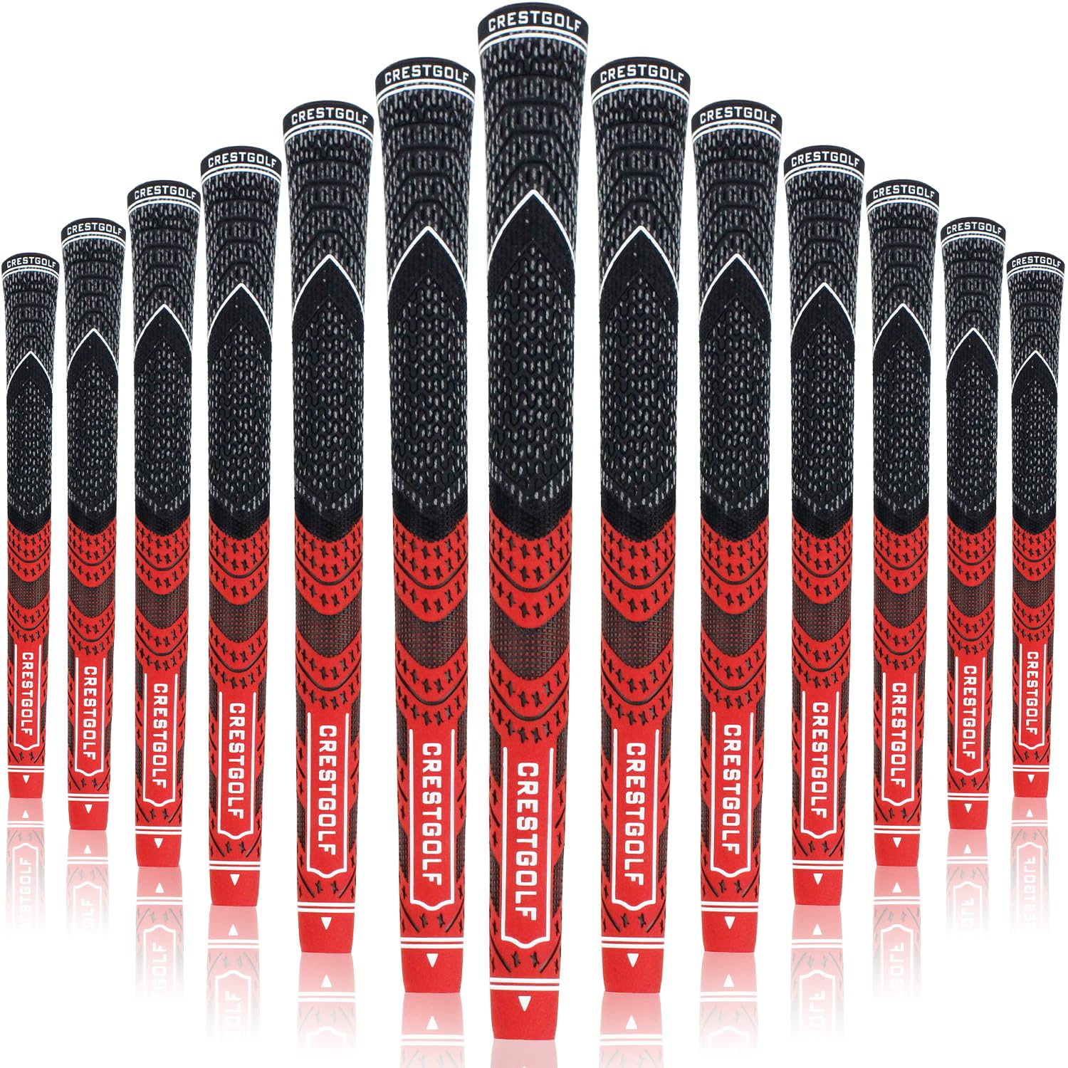 CRESTGOLF Update Multi - Composto impugnature per Mazze da Golf di 13, Antiscivolo,Ecologica Filati di Cotone Filo informatica, Materiale soffice, Super stabilità, midsize or Standard