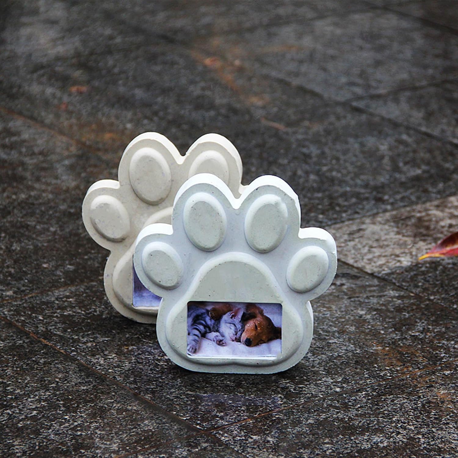 Unique Pet Pawprint Mold Multifunctional Photo Frame Decorative Resin Including Dog Paw Photo Frame Ornaments Dog Print Mold
