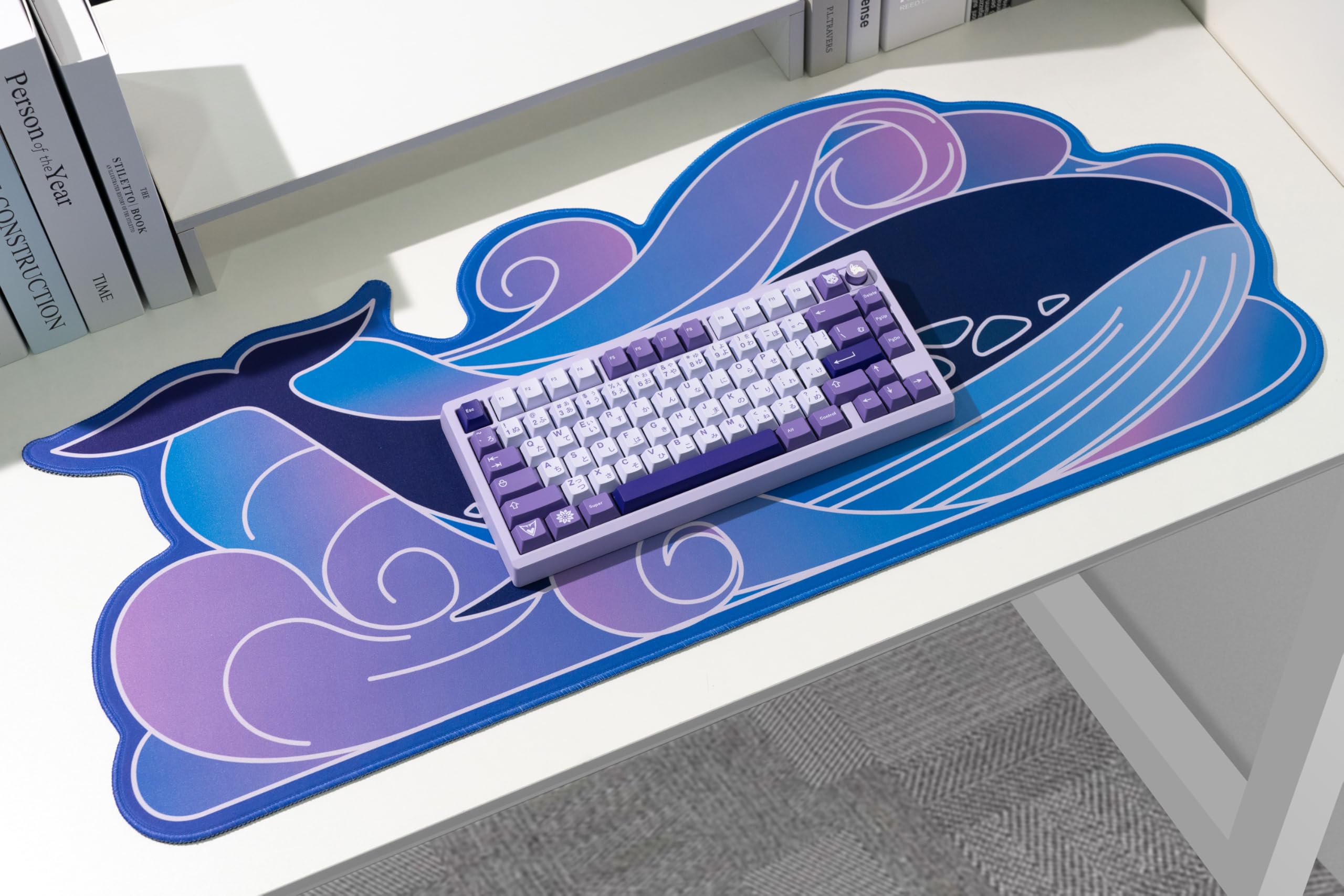 Amazon.com: OOCTPK Chilkey Unique Purple Whale Mouse Pad, Extended