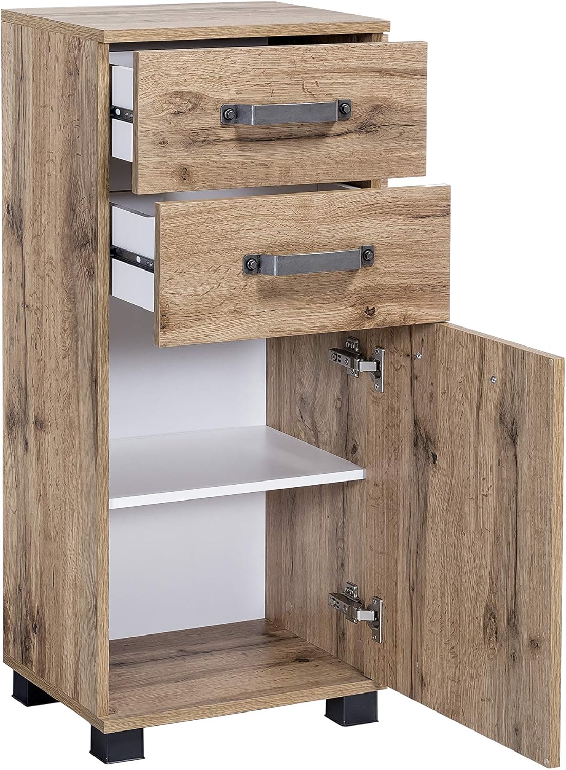 Schildmeyer Milan 134885 Base Cabinet with door and drawers open