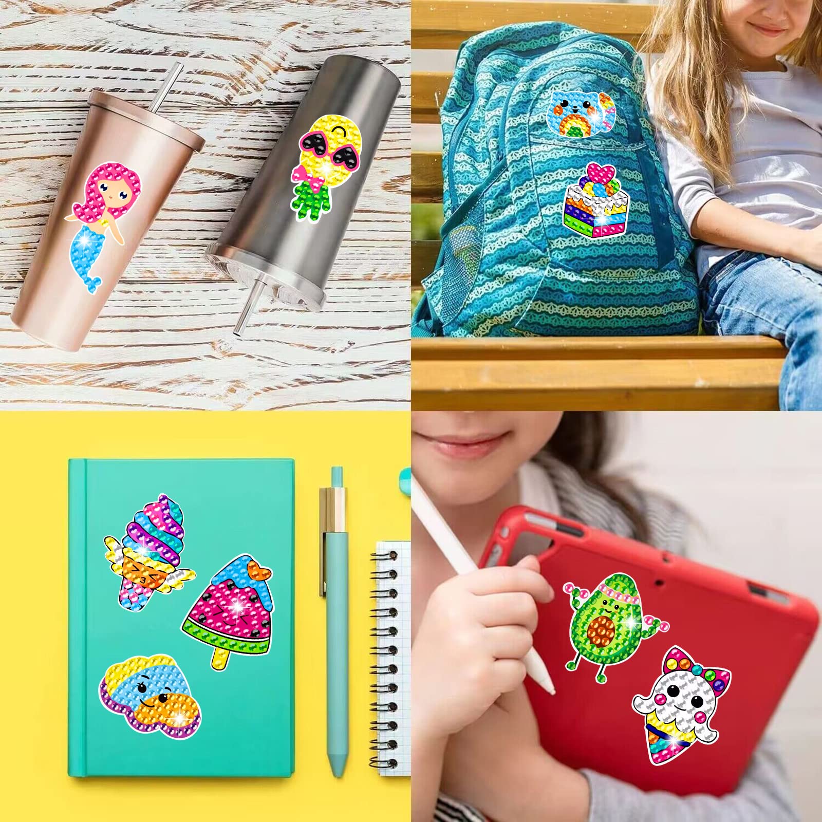 Cuadros Decorativos Pegatinas De Pintura De Diamantes DIY Pegatinas De Arte De Gema Wdftyju Linda Pegatinas De Mosaico De Arte De Diamantes De Dibujos Animados De Animales Pintura Por Numeros