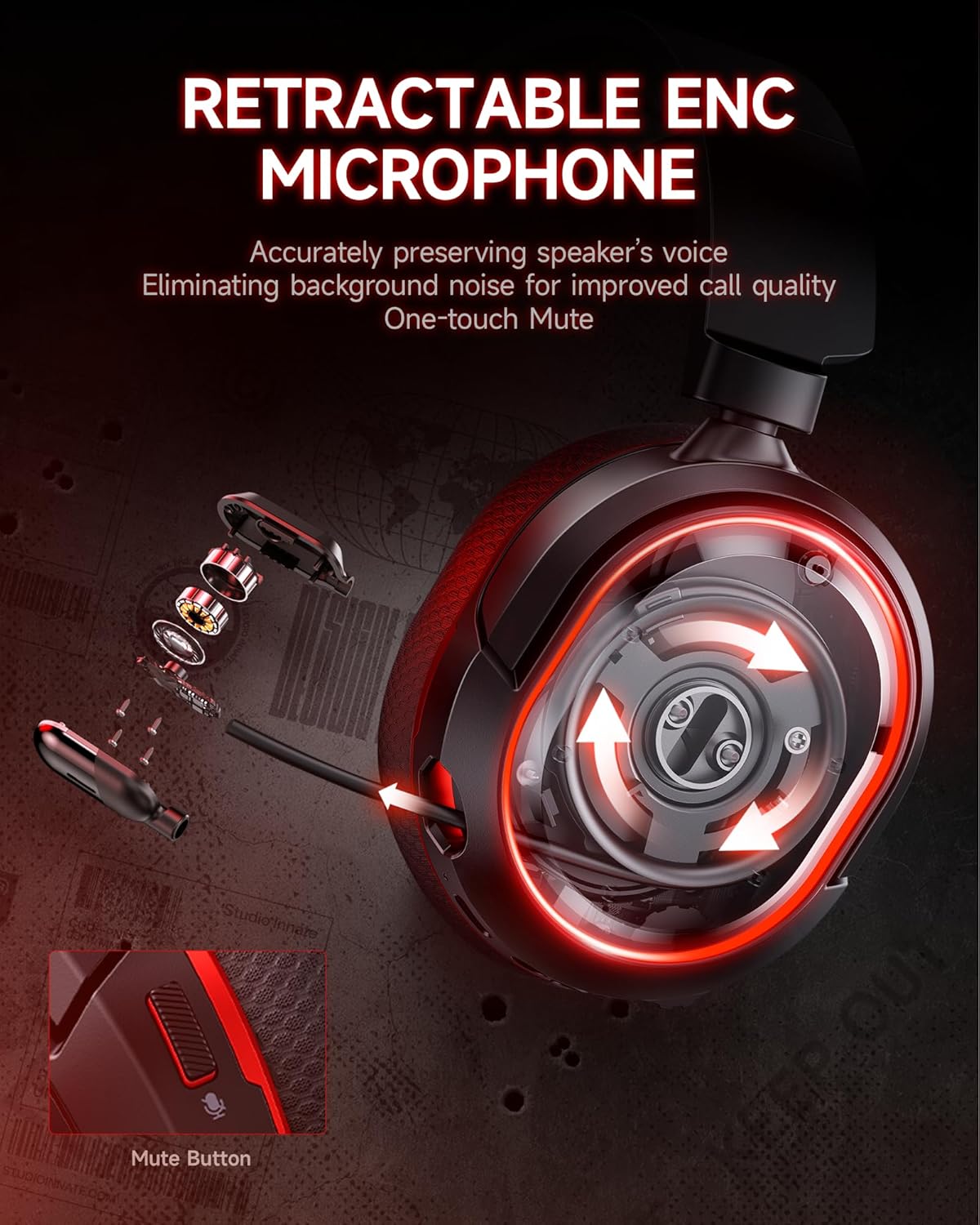 Picun G2 Retractable ENC Noise-Canceling Microphone