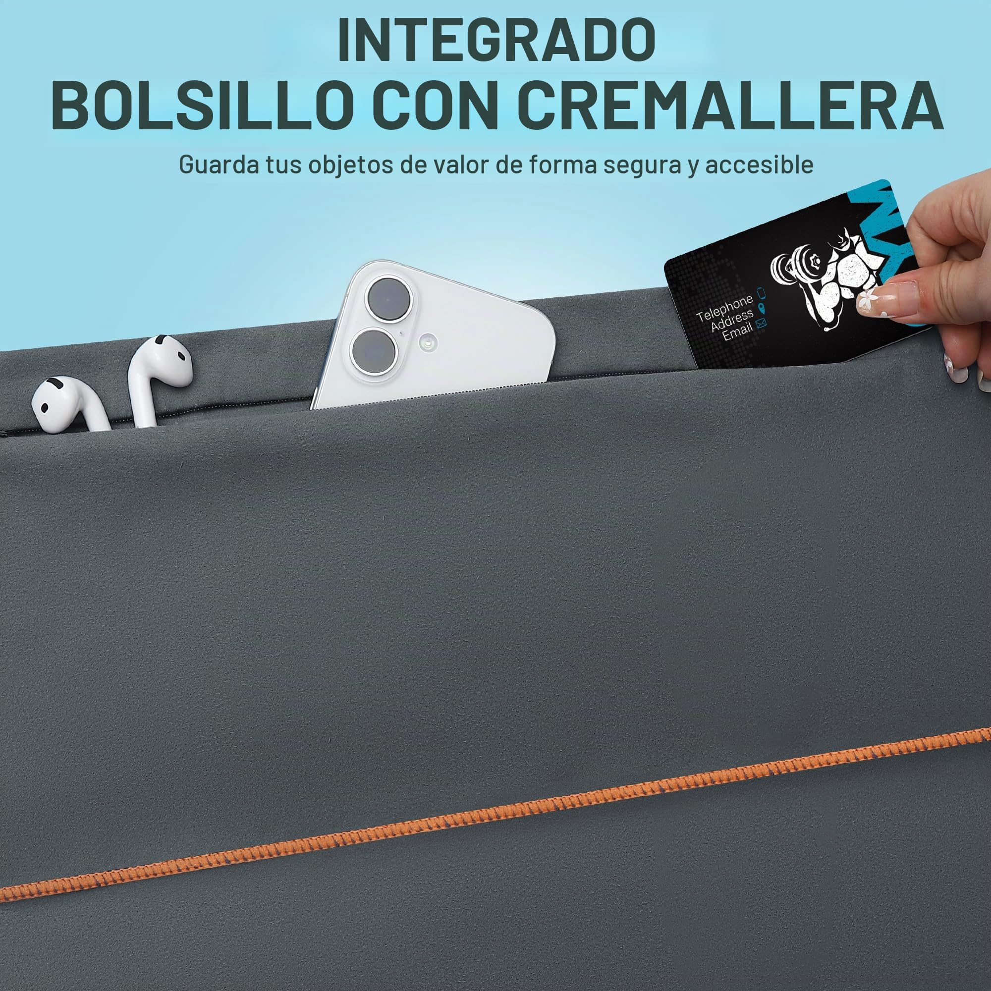 2 Piezas Toalla de Microfibra, 120x50 cm Toalla Gimnasio, Absorbente y de Secado Rápido, Ultraligera, Ideal para Gym, Viaje, Deporte, Playa, Camping, Yoga y Sauna (Gris Ballena - Amarillo)