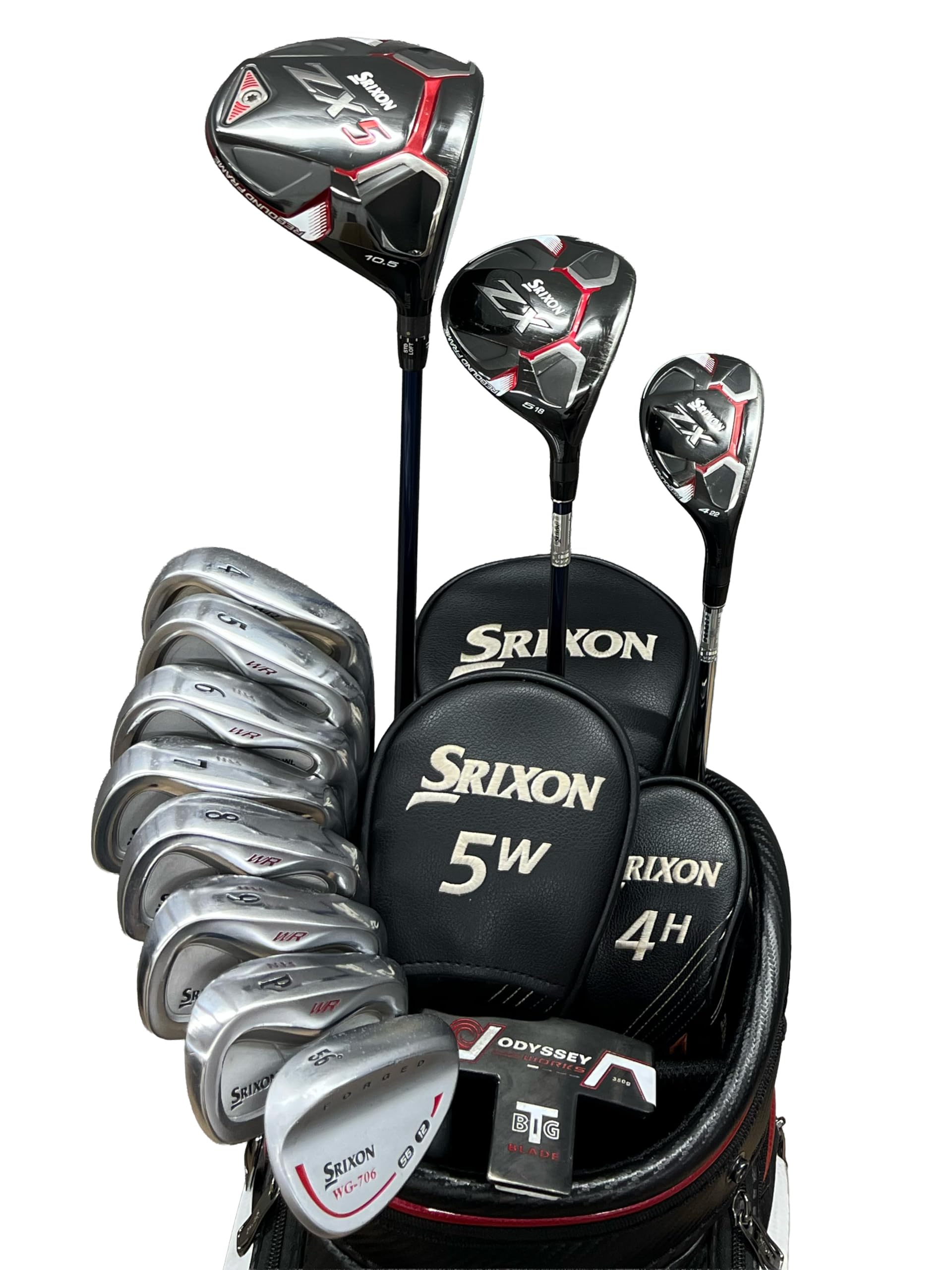 5.スリクソン　初心者オススメ　ゴルフクラブ　メンズセット　バック3点式　15本 Amazon.co.jp: 【中古】ゴルフクラブセット メンズ スリクソン ZX5