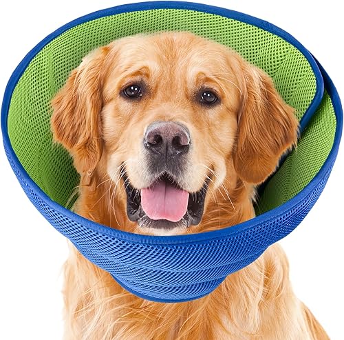 Jusning - Cono suave para perros después de la cirugía, conos transpirables para perros y gatos grandes, medianos y pequeños, anti-lamer, protector