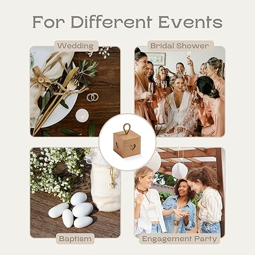 Miniatura 6 de Paquete de 25 cajas de regalo para regalos (6.49 x 4.33 x 1.57 pulgadas)  Cajas de almohada ideales para cajas de regalo de boda o Navidad