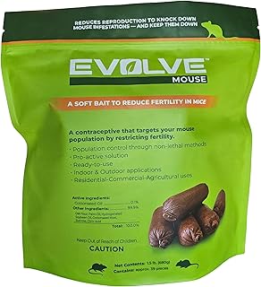 Evolve Mouse Birth Control Soft Bait Sausages – 1.5 lbs | Not a Poison, Long-Term Population Management