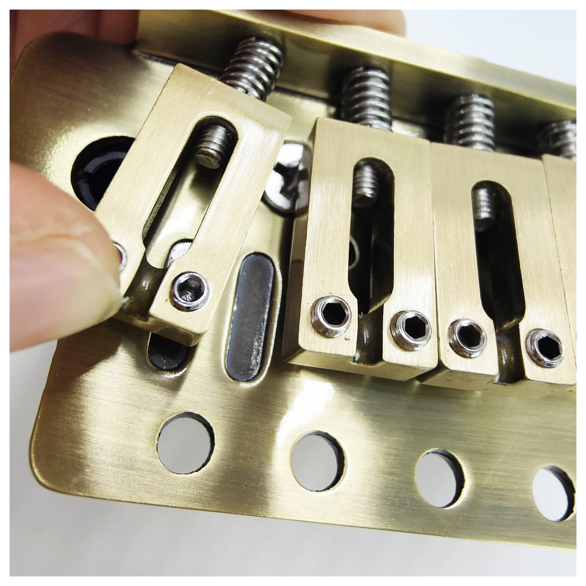 Puente De Latón Para Guitarra Eléctrica Bajo Colisión Doble Trémolo Accesorios Profesionales Para Principiantes | Puente de guitarra