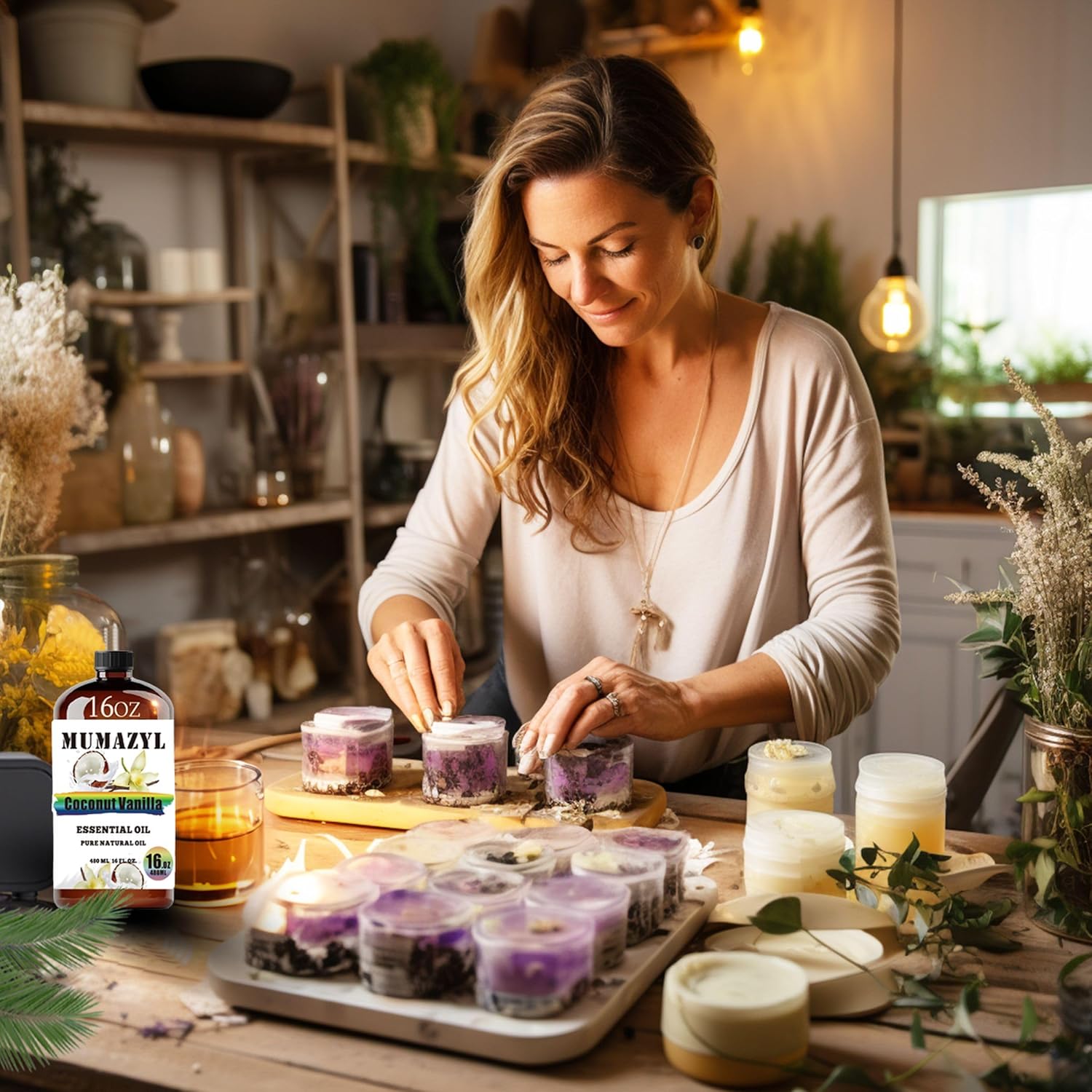 Coconut Vanilla Essential Oil, Coconut Vanilla Oil 16 Fl Oz 480ML for Diffuser Humidifier Yoga Cleaning DIY Candle Soap Making Essential Oils - Image 4