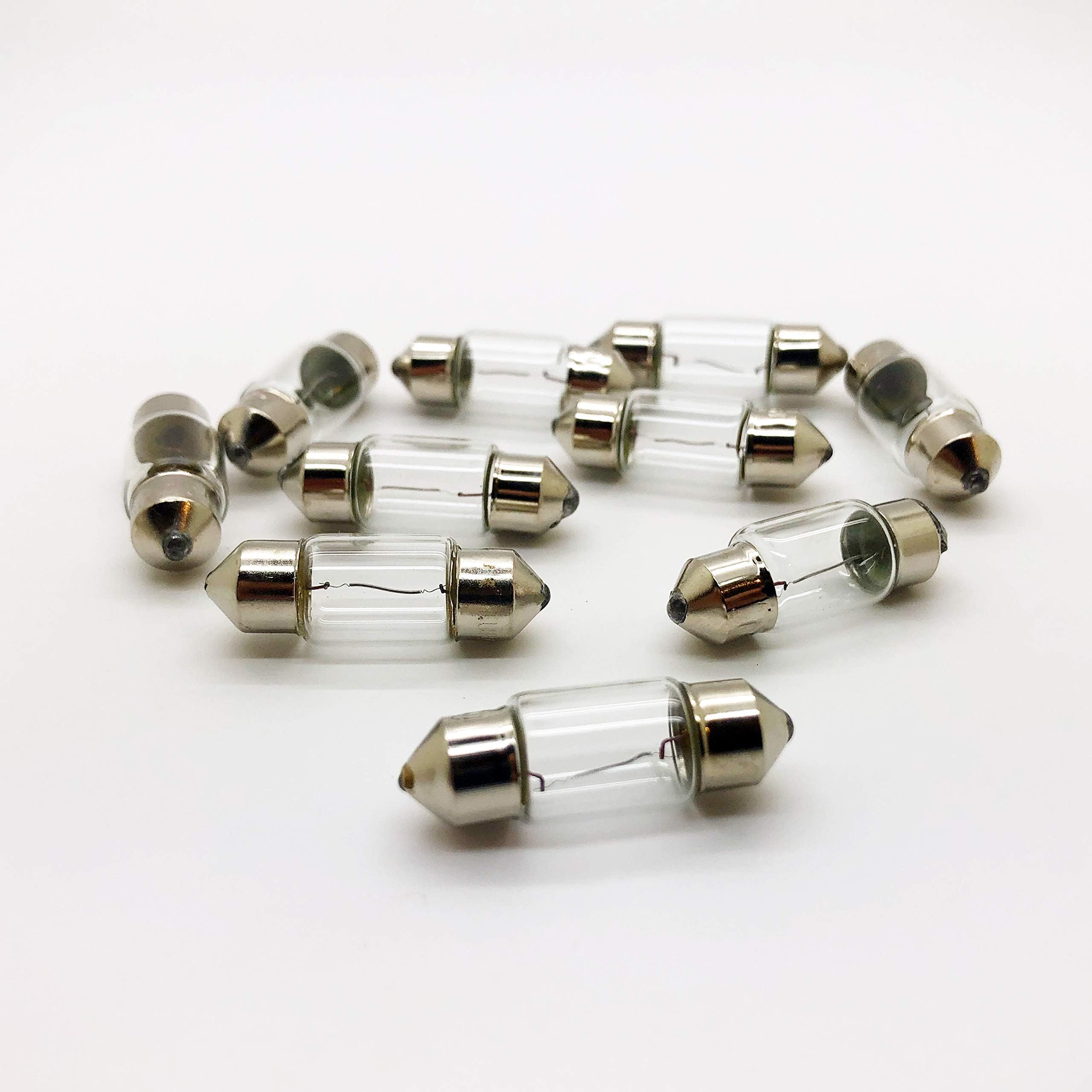 10 x Eurolec 269 12v 10w SV8.5 30mm Festoon Number Plate Interior Car Bulb