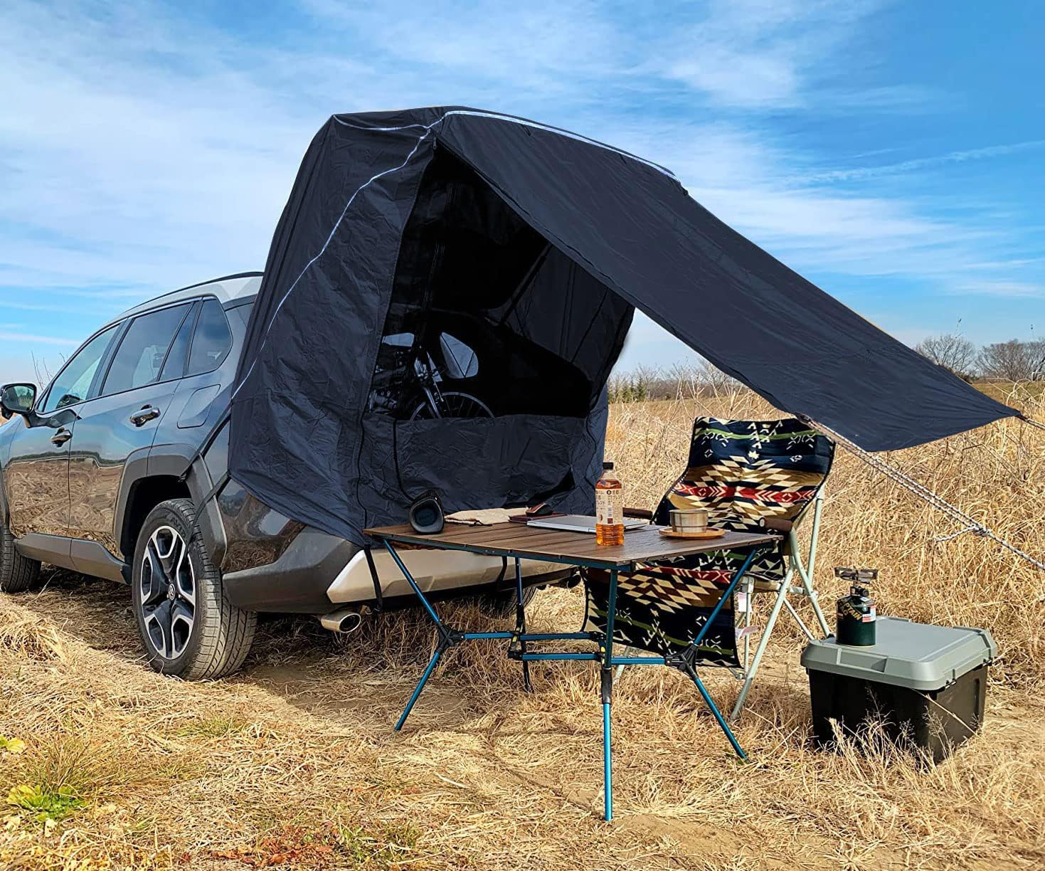 Tente de hayon de voiture avec moustiquaire, imperméable et coupe-vent, tente de camping, tente de pêche, pour différents modèles de SUV, camping, pêche