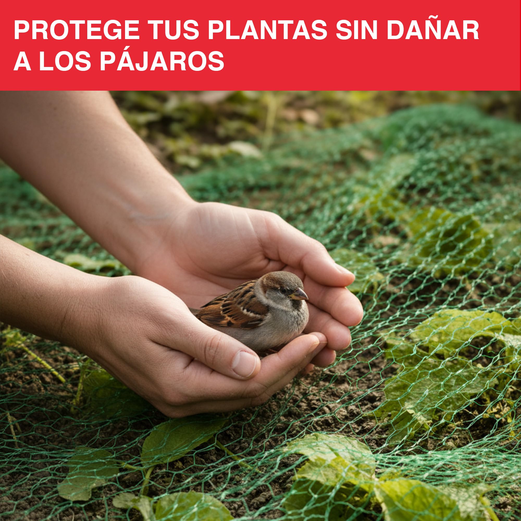 SWISSINNO Malla Antipajaros 4x10m - Red Protección para Campos, Cultivos - Malla para Aves, Protege Plantas, Frutas, Flores, Estanques - Verde