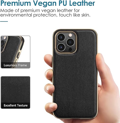 Miniatura 5 de LOHASIC Funda para iPhone 14 Pro compatible con MagSafe, piel sintética de lujo de alta calidad, elegante diseño para hombres y mujeres,