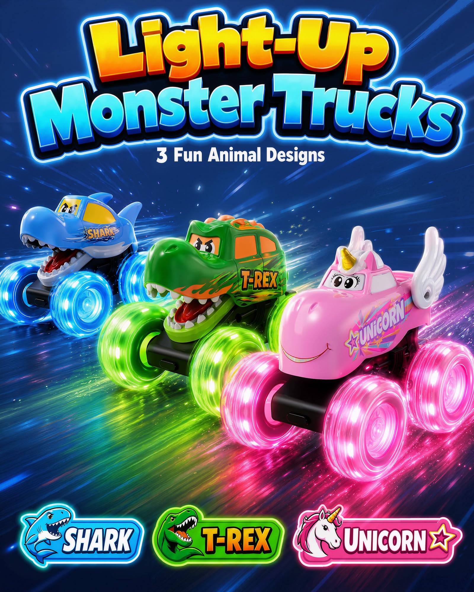 Light Up Monster Trucks for Toddlers - Buy Now! -2