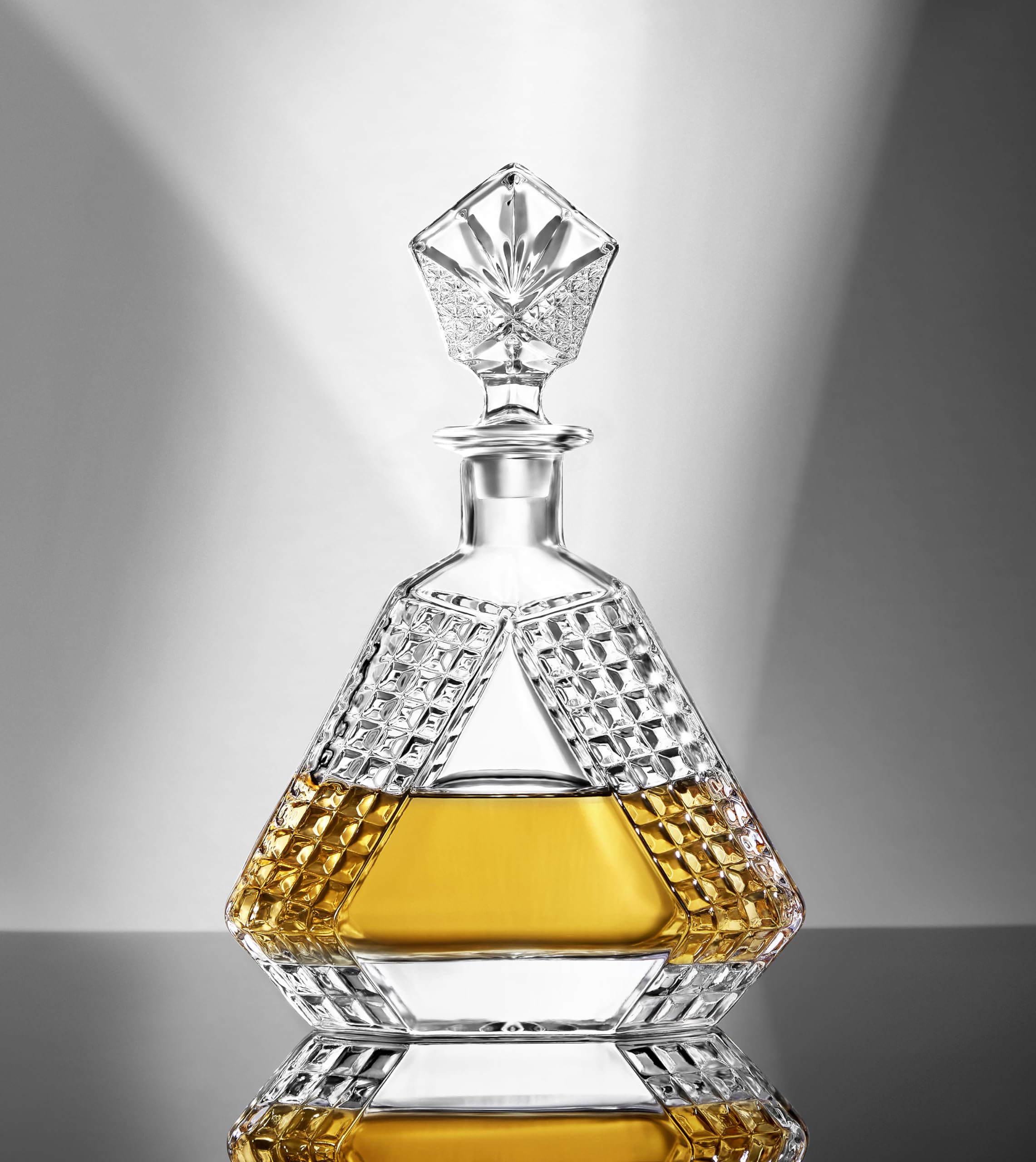 Makerflo Whiskey Decanter 23 oz Customizable with Airtight Stopper Set of 1| Liquor Decanter Bottle for Wine Scotch Bar Home Decoration, Ideal for Personalization- Laser Engraving UV DTF Vinyl Epoxy