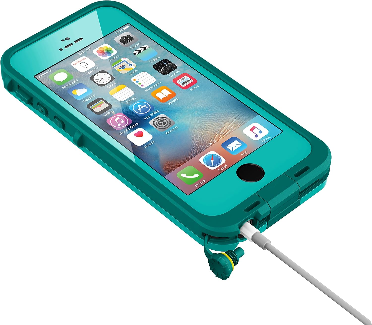 LifeProof FRĒ SERIES Waterproof Case for iPhone SE (1st gen - 2016) and iPhone 5/5s - Retail Packaging - TEAL (DARK TEAL/TEAL)