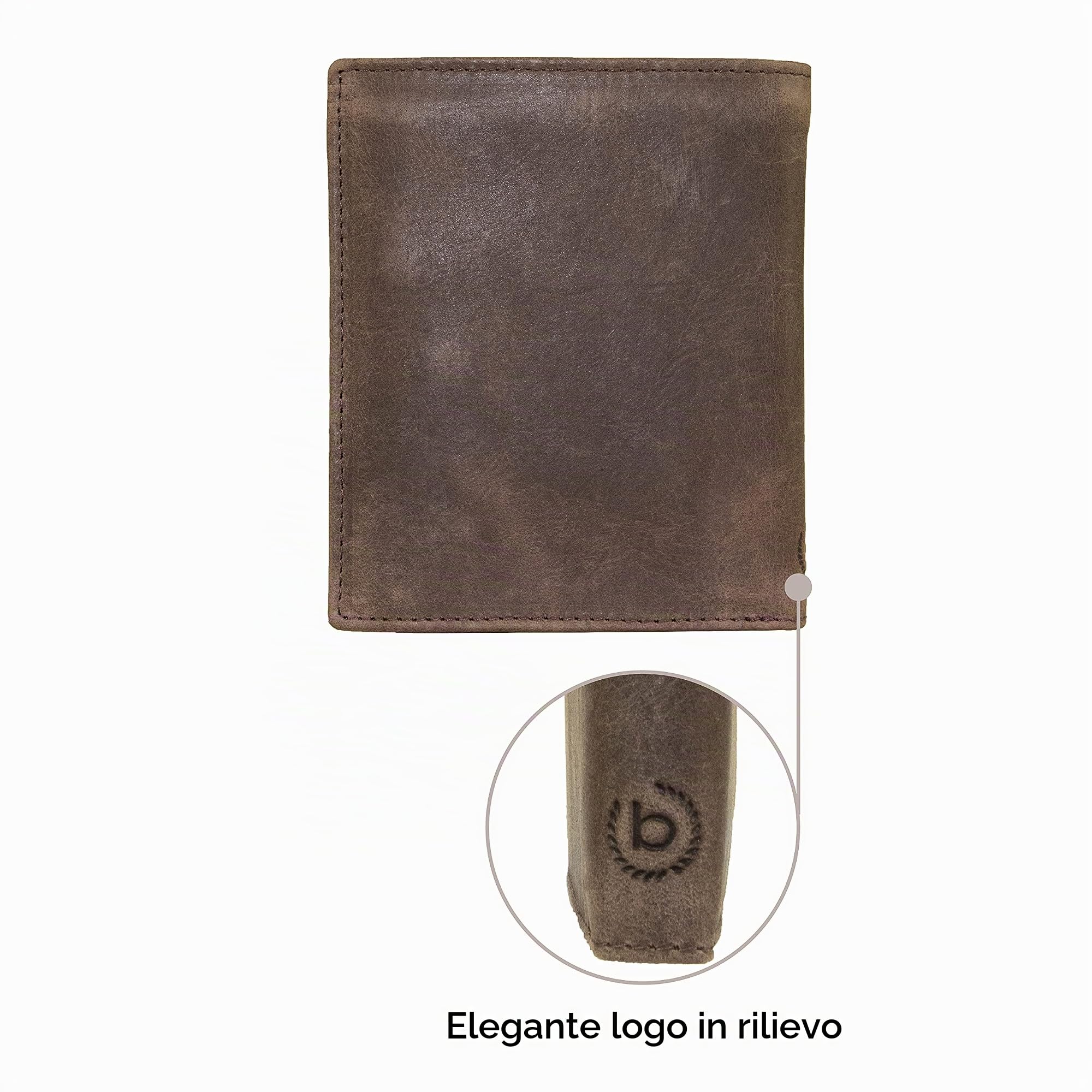 bugatti Volo Portafoglio Uomo Pelle 10 Scomparti, Verticale