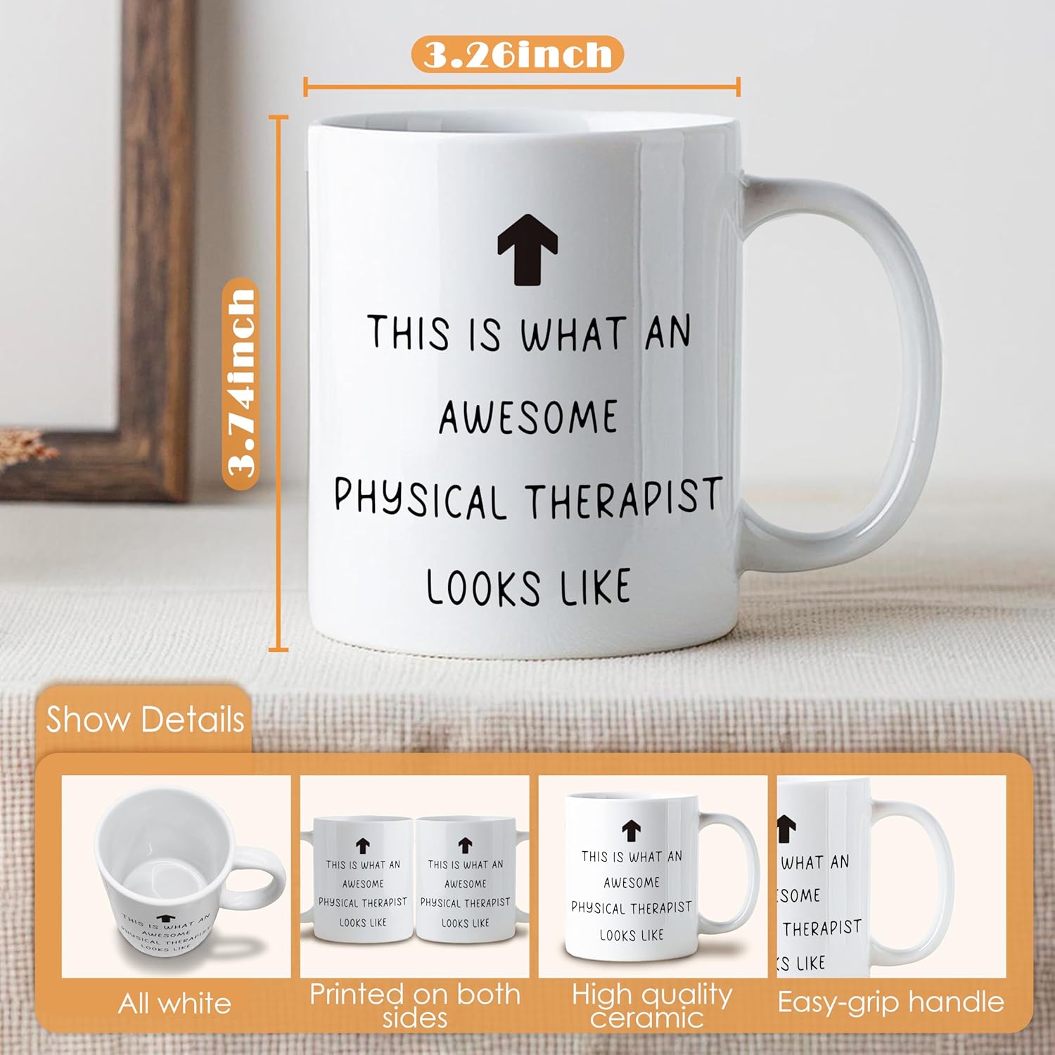 Physical Therapist Gifts Coffee Mugs, Physical Therapy Gifts Gifts Mug, Gifts For Physical Therapist, Therapist Mug, This Is What An Awesome Physical Therapist Ceramic Coffee Mug 11oz - Image 7