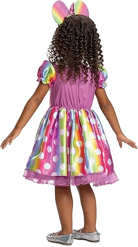 Miniatura 2 de Disfraz de Minnie Mouse arcoíris, traje oficial de Minnie Mouse de Disney para niñas