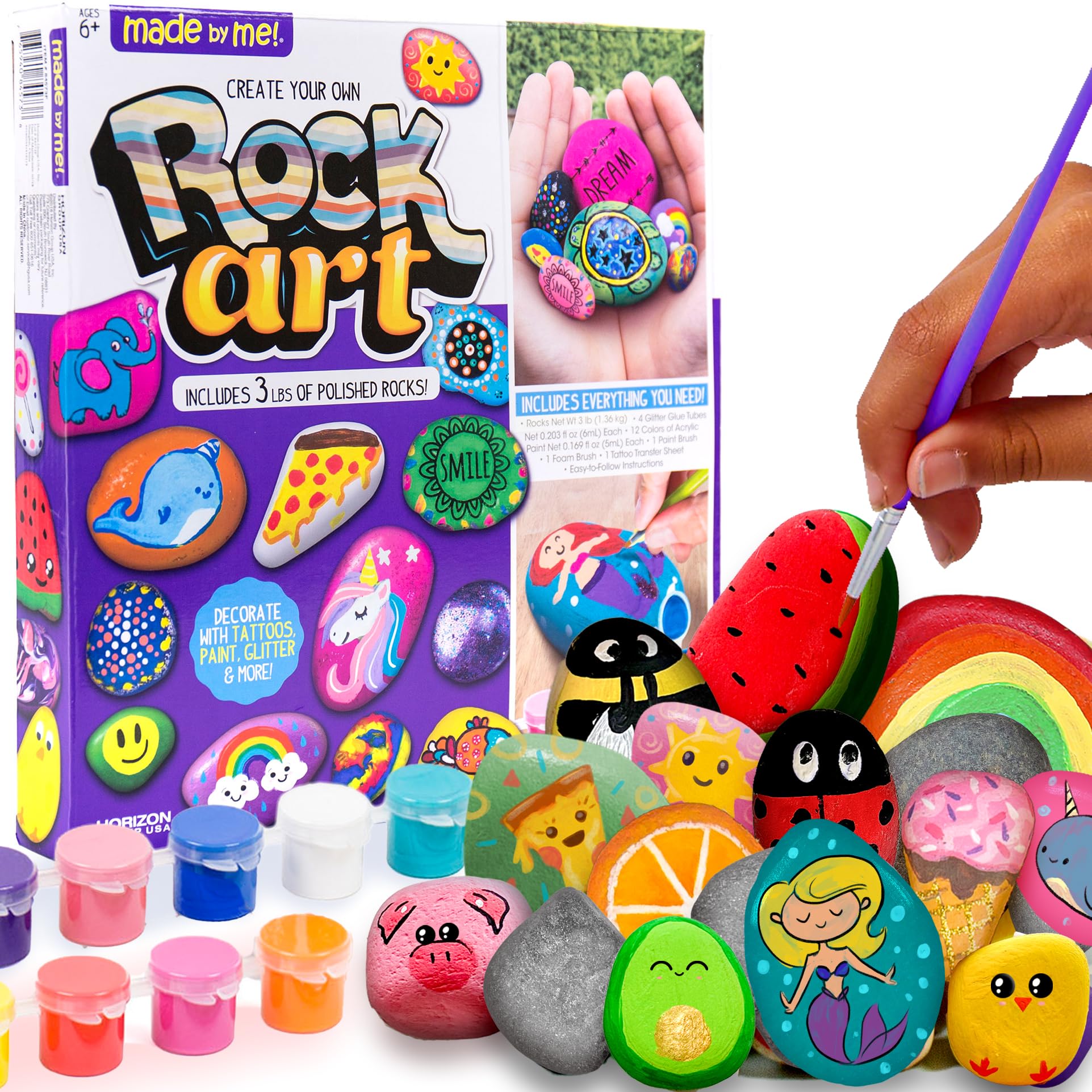 Photo Rock アート作品　セット Amazon.com: Made By Me Rock Art Kit, Rock Painting Arts and Crafts