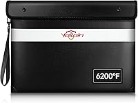 Vista 11 de Vailoin Bolsa de dinero ignífuga aislada de 6200℉ para dinero en efectivo con cremallera impermeable, pequeña bolsa ignífuga, bolsa de dinero a