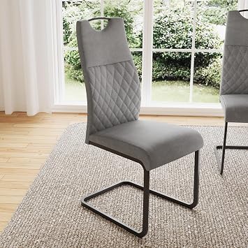 JIEXI Extendable Dining Table and Chairs Set, Modern Dining Room Table Extending 4-6 Seater, MDF Plate Suitable for Living Room, Kitchen