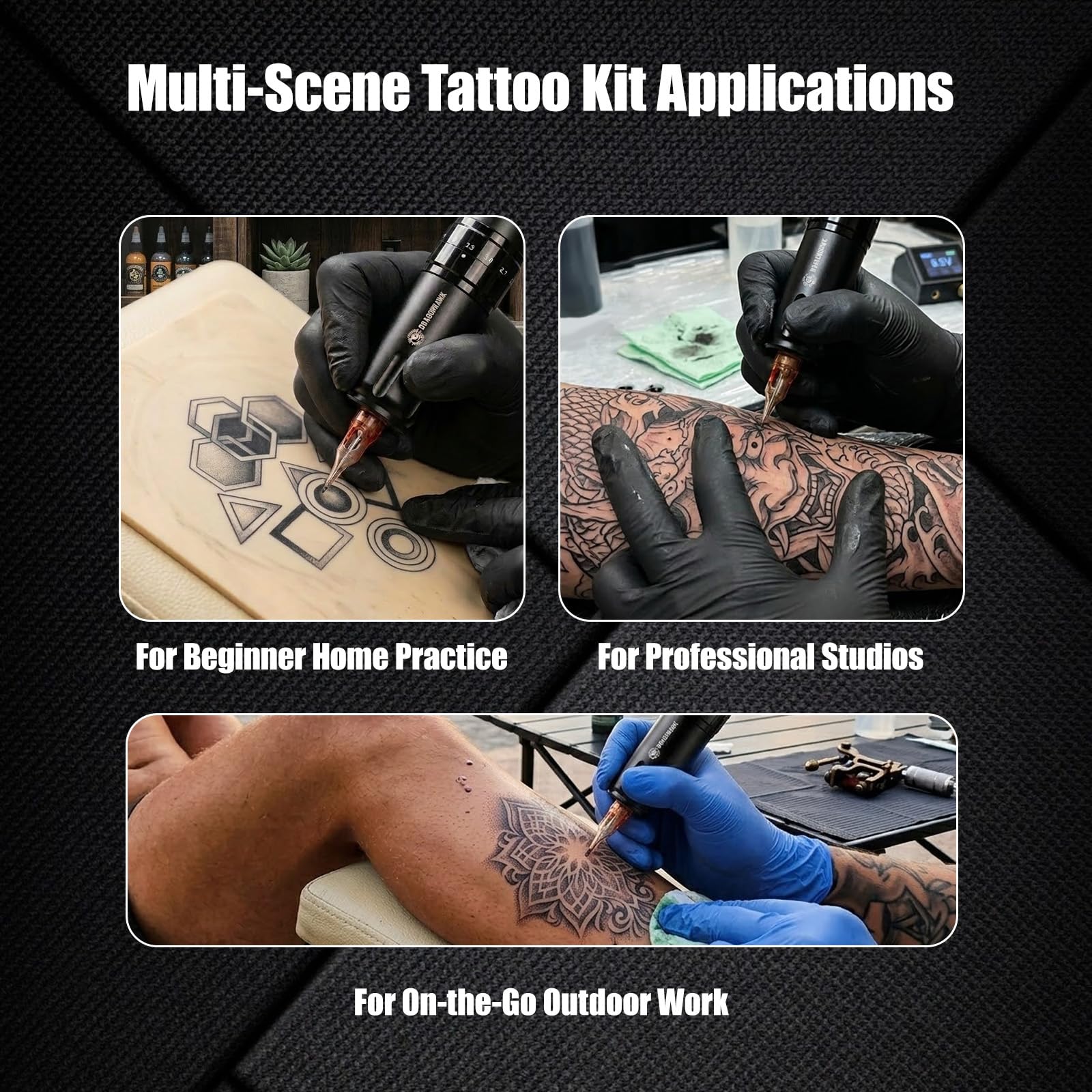 Amazon.com: Dragonhawk Wireless Tattoo Gun Kit 7 Adjustable