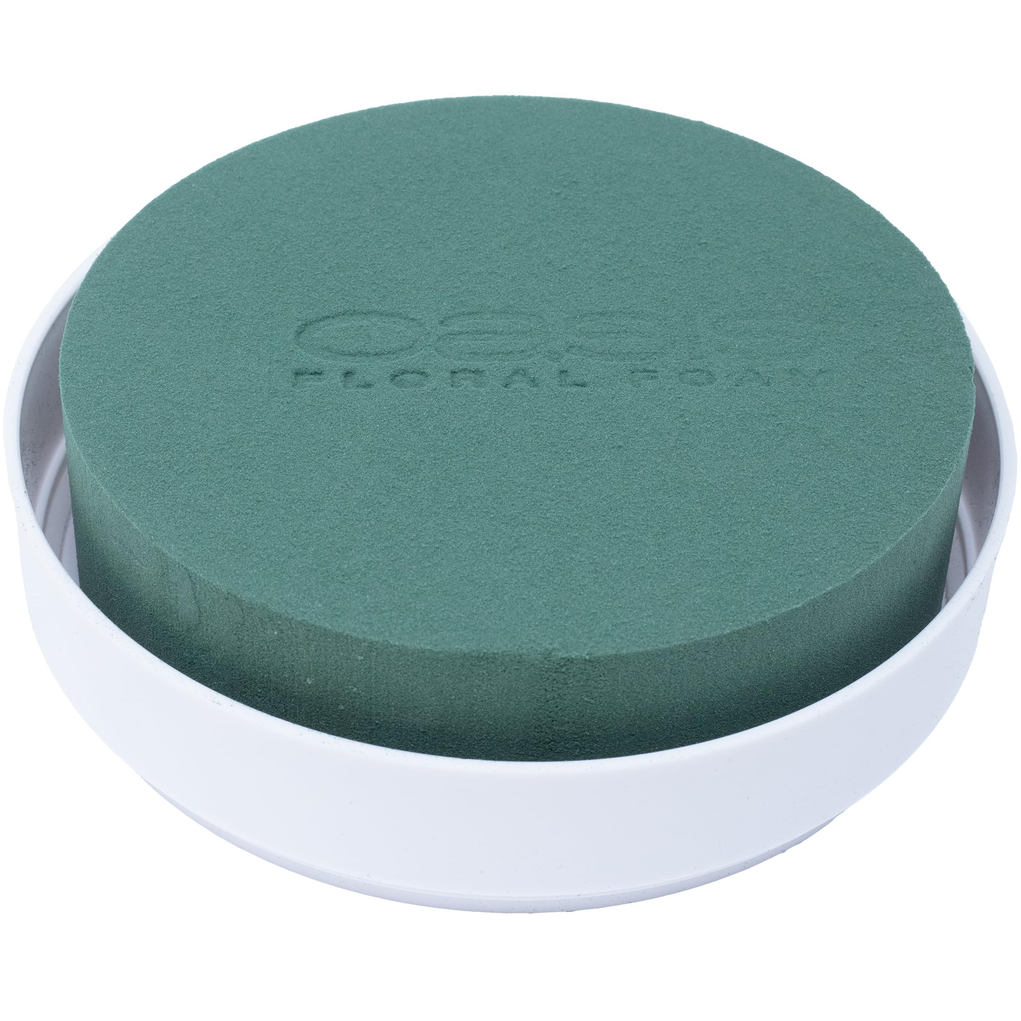 Flowerbox Oasis® Venezia Ciotola Per Composizioni Floreali, 25 Cm, Bianca Con Schiuma Oasis