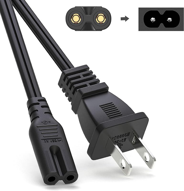 Cable de alimentación de CA de 6 pies para Xbox One S/X,Xbox 1x/1s,PS5 PS4 PS3 PS2 PlayStation 5 4 consola de juegos delgada, Cable de alimentación de enchufe de repuesto
