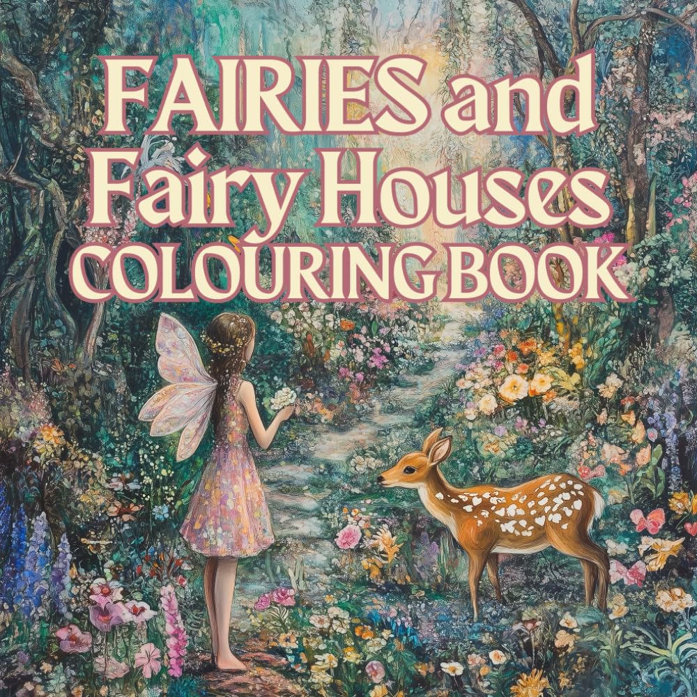 Fairies and Fairy Houses Colouring Book: Magical Gardens, Enchanting Fairy, Fairy house, Fantasy