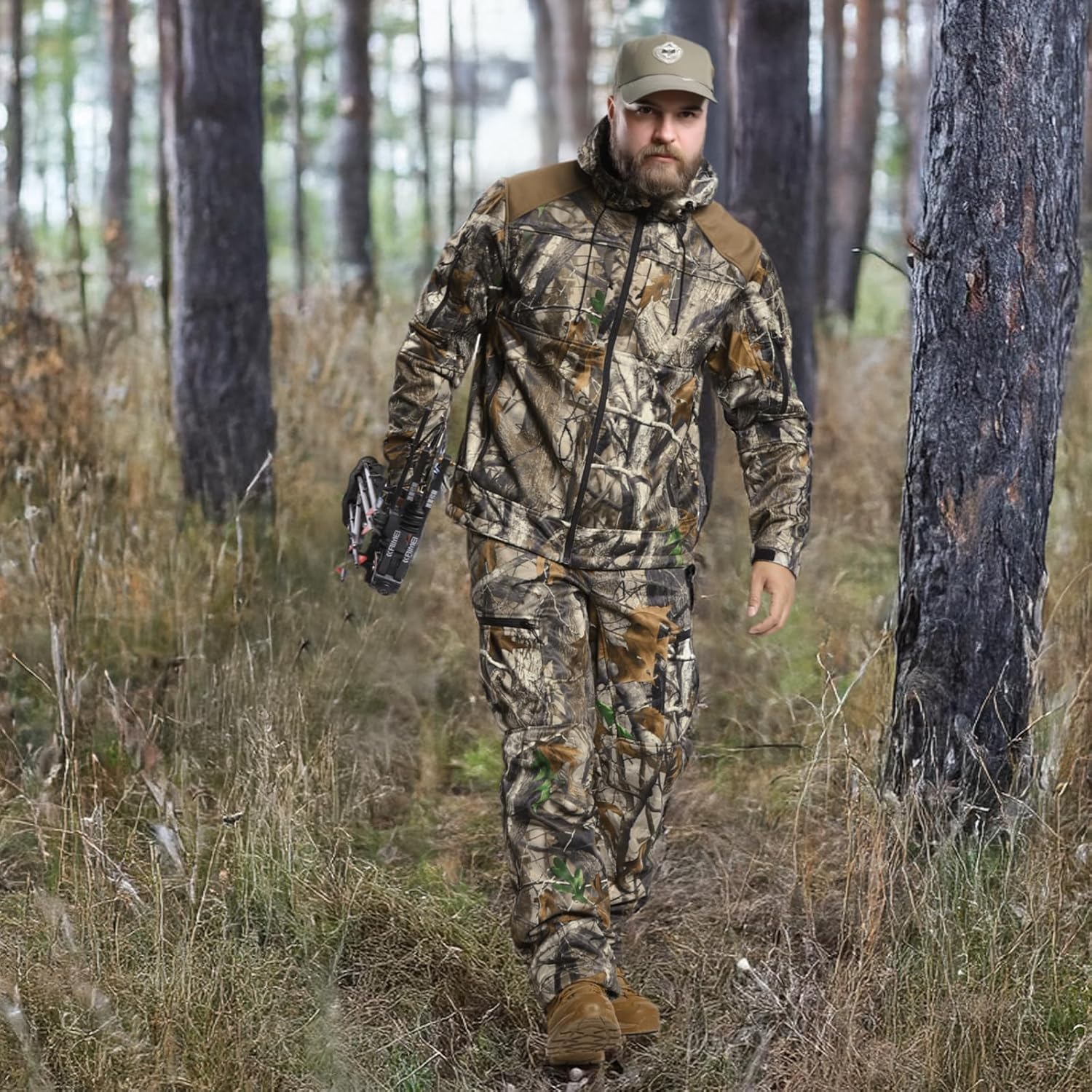 Quiet Hunting Pants Fleece-Lined Camouflage Clothes Clothing Gear for Men (US, Alpha, Small, Regular, Regular, Next Camo G2) - Image 7