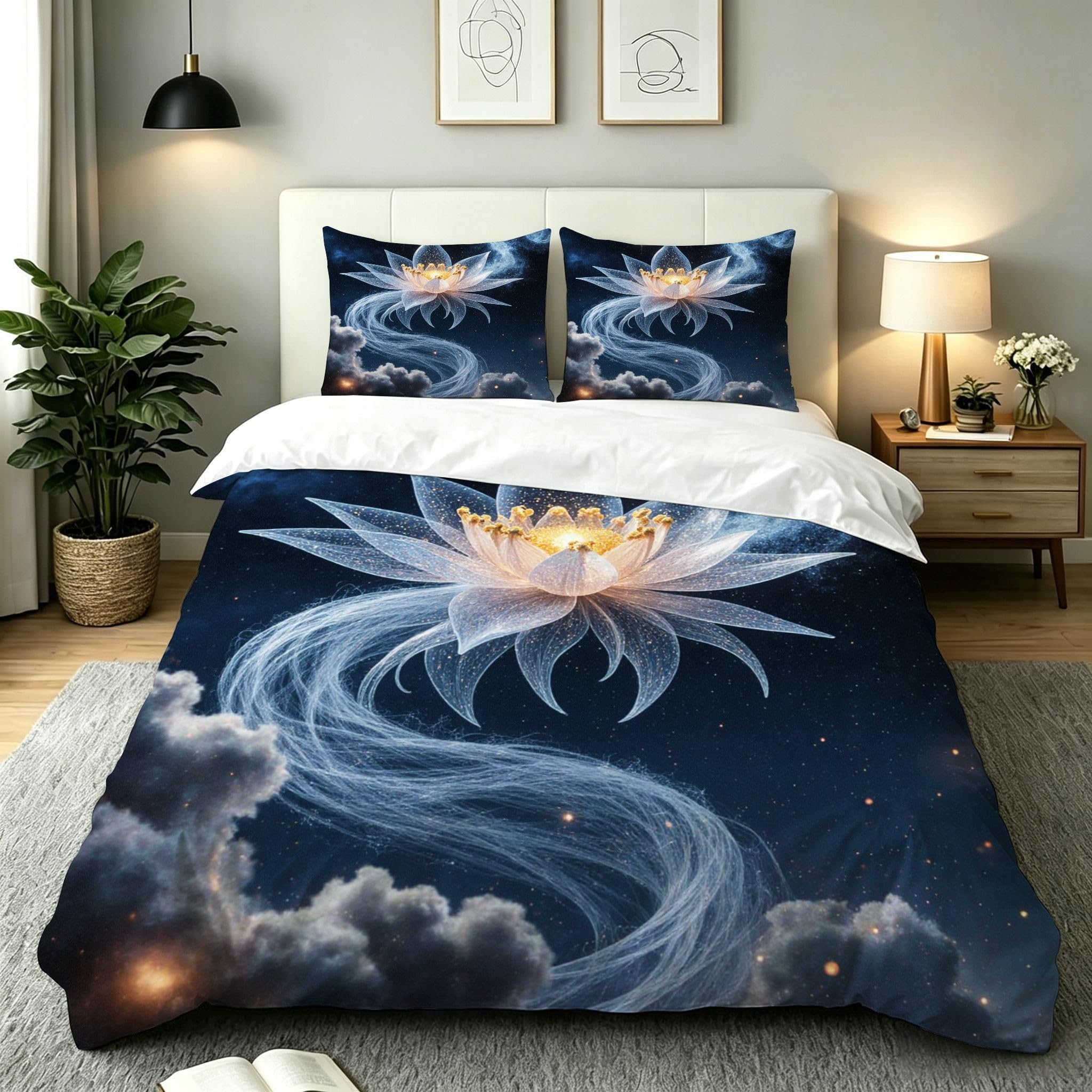 Housse de couette 240x260 grise respirante avec fermeture éclair et attaches