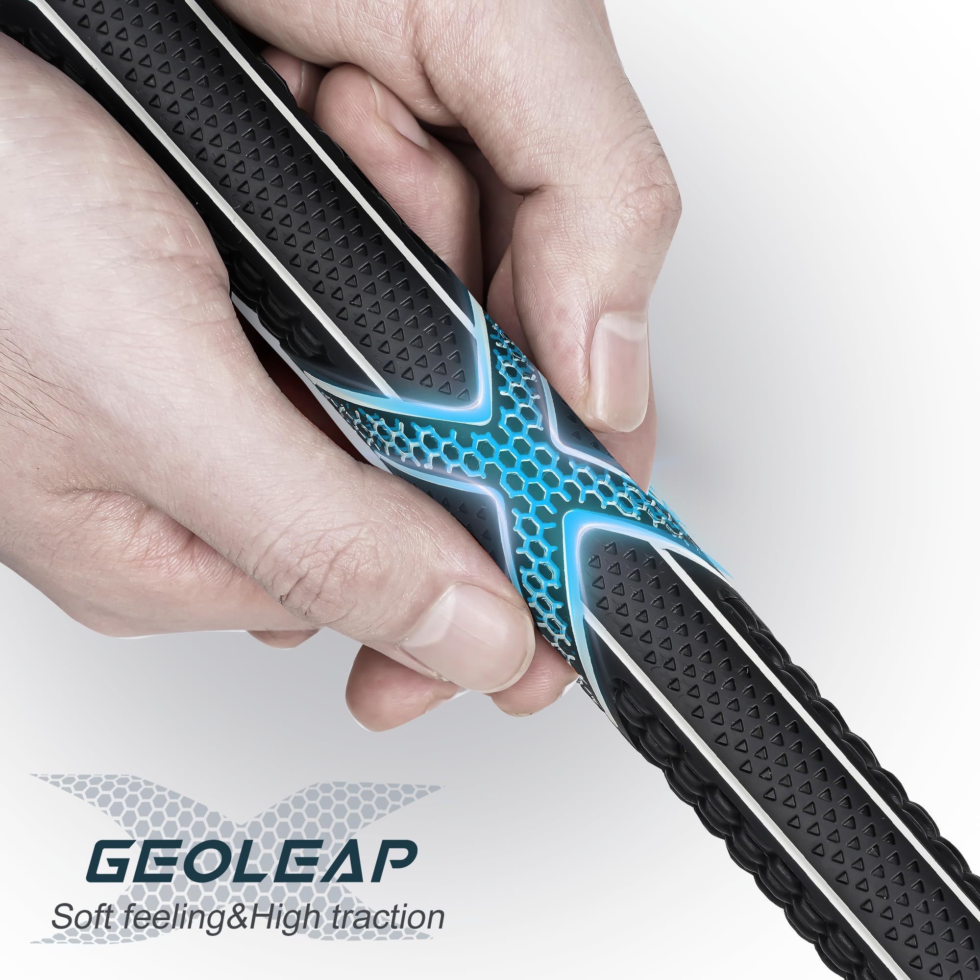 Geoleap Golfgriffe, 13 Stück, mit komplettem Regripping-Set, reduzierte Kegel und dreifache Textur, rutschfestes Design, Golfschlägergriffe, hohe stoßdämpfende, weiche Haptik, Golfgriffe für Männer