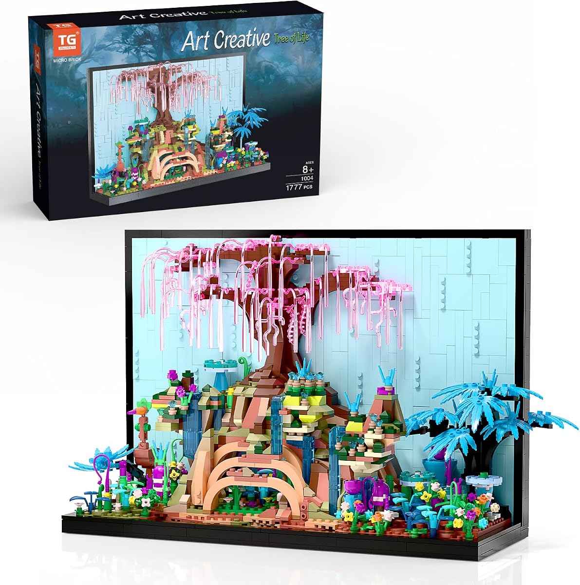 Micro Brick Tree of Life Building Set, Creative Nature World Model | 3D Wall Art Home Office Decoration or Table Display, Collectible Display Set, Ideas Gift for Adults,Teens Ages 8+ Kids