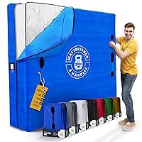 Vista 12 de Bolsas de colchón para mudanza con 8 asas, tamaño Twin XL, bolsa de colchón extra gruesa para mudanzas, bolsa de almacenamiento de colchón