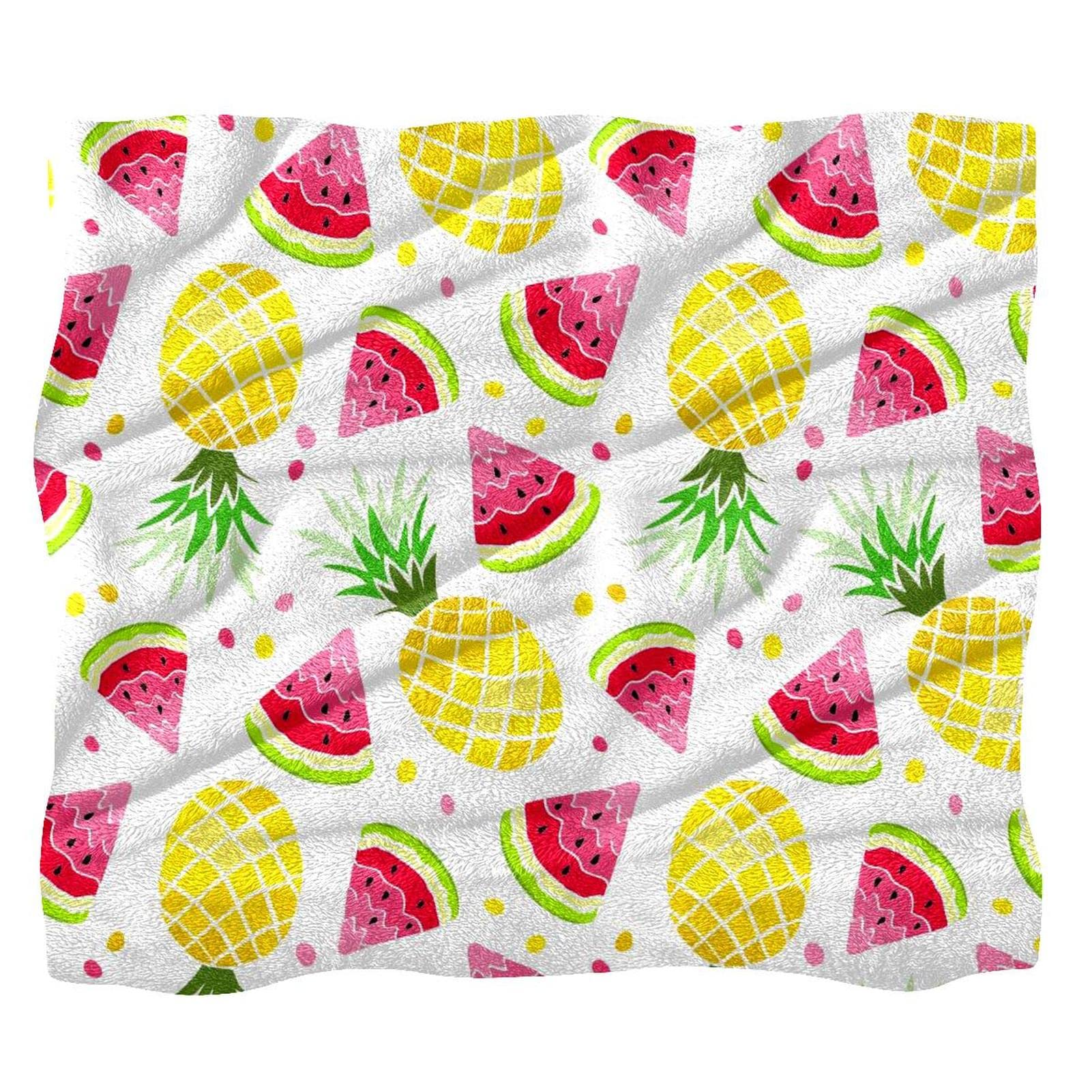 Couverture de lit douillette et couvre-lit enfant aquarelle pastèque TBOUOBT