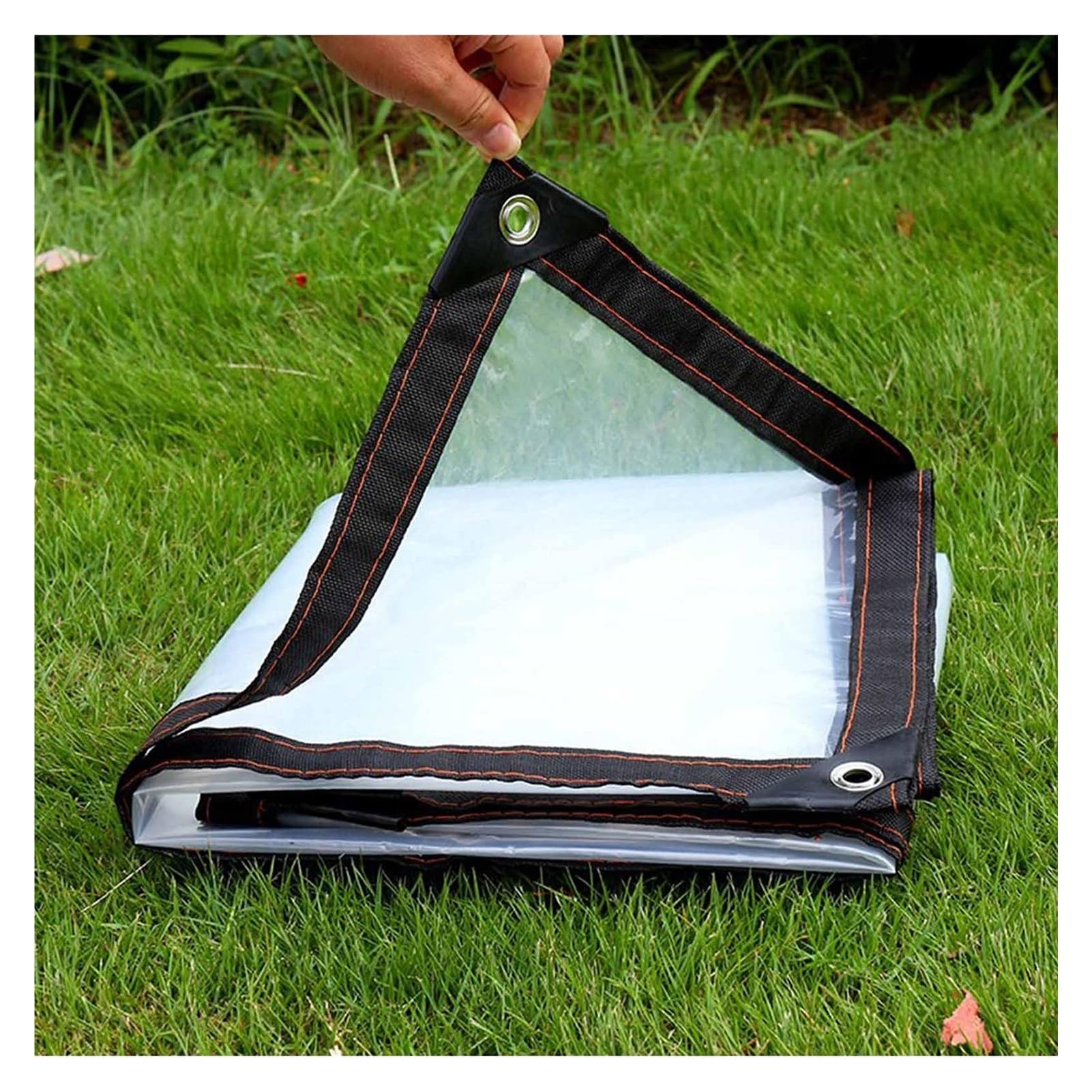 GJZQDKX Clear Waterproof Tarpaulin SheetHeavyDuty Transparent Tarp for Greenhouse Patio rgola Porch Cover Outdoor Protection (2x5m / 6.56x16.4ft)