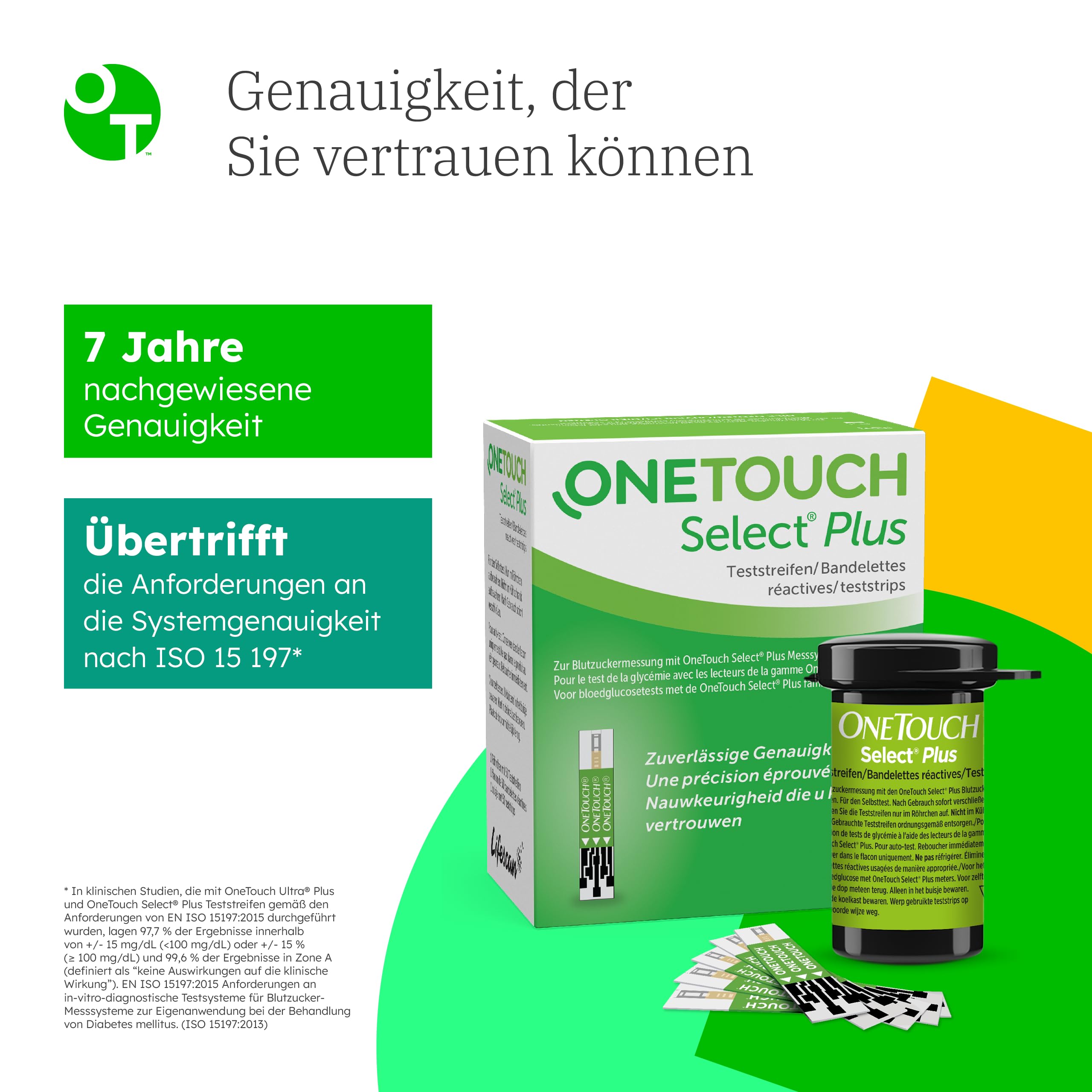 OneTouch Select® Plus Blutzuckerteststreifen I 50 Stück I 1 Packung I Zur Blutzucker-Messung Bei Diabetes (Zucker-Krankheit)