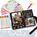 Scrapbooking Photo Album DIY Photo Albums DIY Scrapbooking Kits 80 Pages Photo Album Memory Books Guestbooks Scrapbooking Handmade DIY Book Scrapbook Gifts for Wedding Travel Festival Graduation