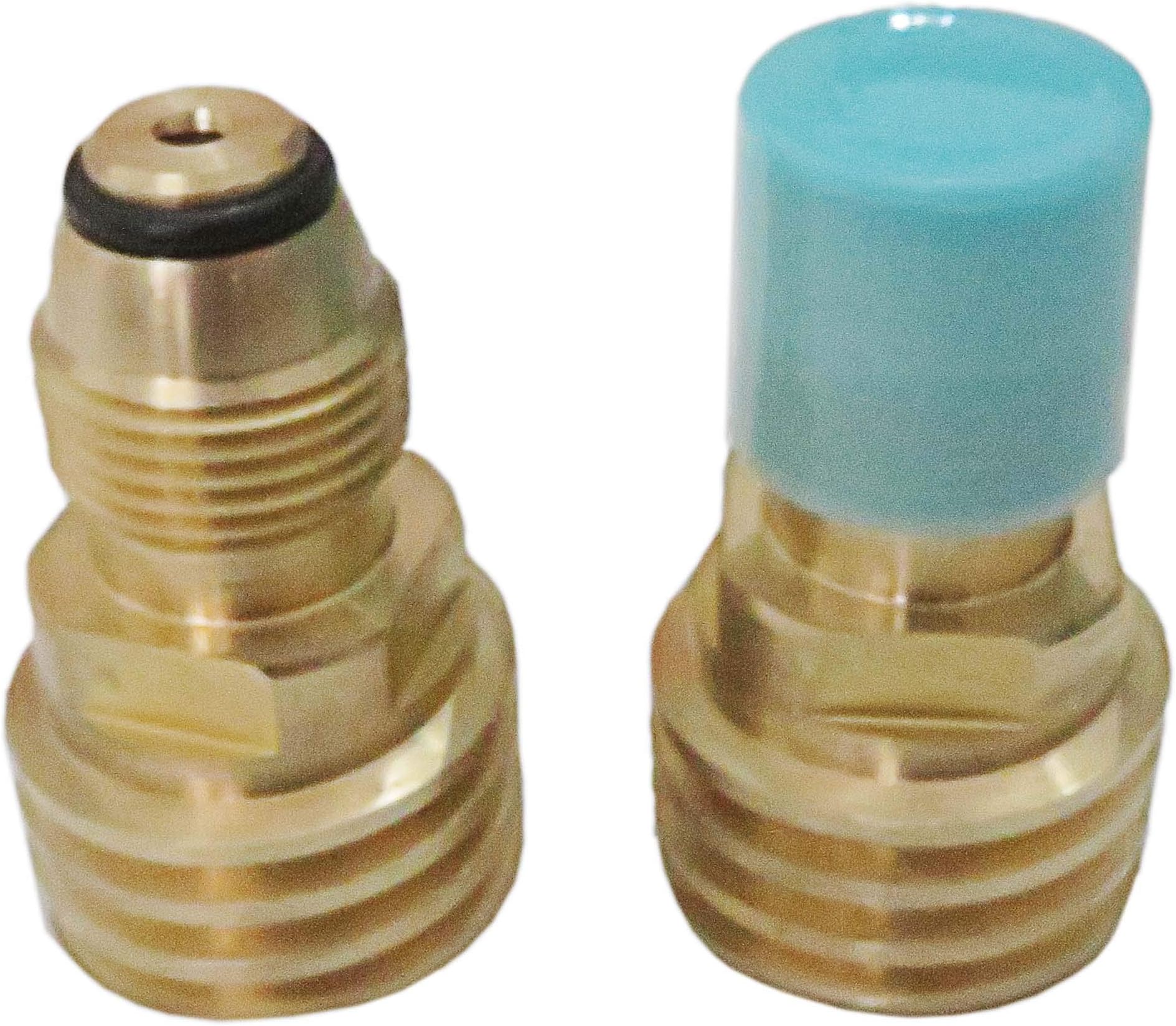Set(2) Converts Propane LP Tank POL Service Valve to QCC Outlet Brass Refill Adapter
