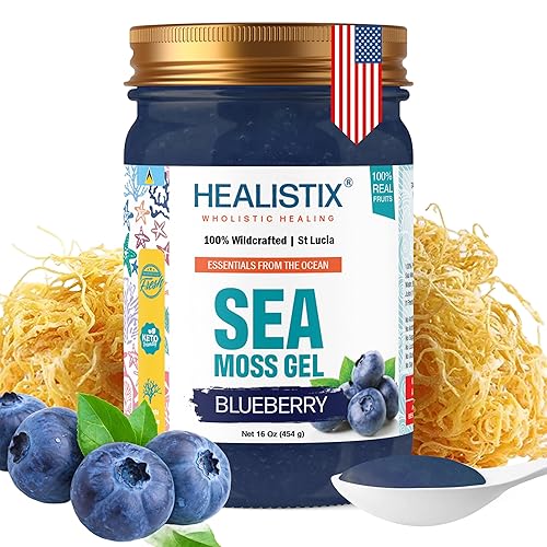 Vista 9 de Gel de musgo marino crudo Healistix [16 onzas] - Exquisitamente elaborado a partir de musgo marino irlandés recolectado de forma silvestre