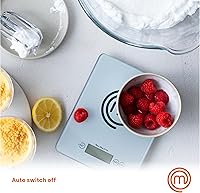 Vista 5 de MasterChef Báscula digital de alimentos gramos y onzas para cocina, báscula portátil de peso de alimentos con pantalla LCD para hornear y cocinar