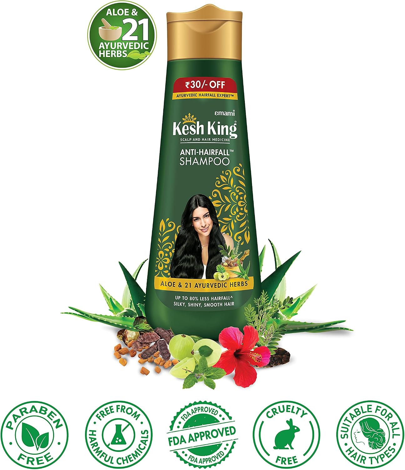 Emami Kesh king Anti Hair Fall Shampoo-200 ml - India, Multicolor, 120 ml (Pack of 1) - Image 3