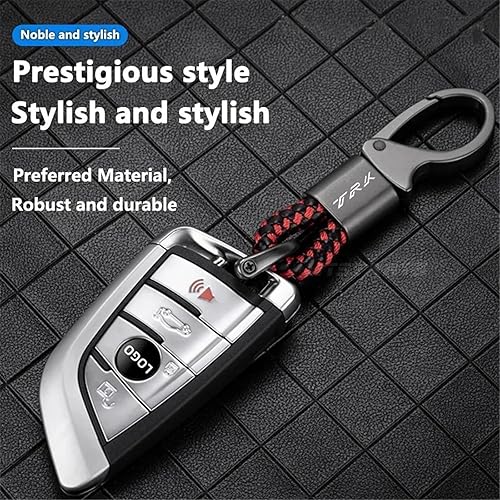 Miniatura 5 de Hand-Woven Leather Motorcycle Metal Keychain For Benelli TRK502 TRK502X TRK251 TRK 502 502X 251 Weave Key Chain