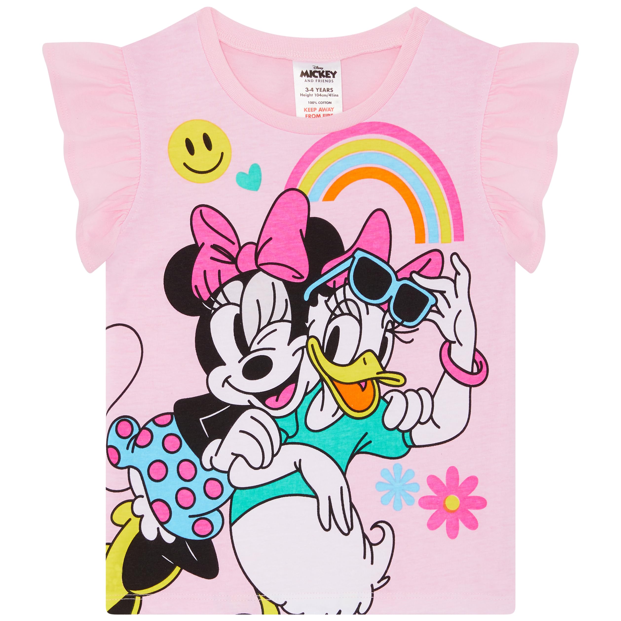 Minnie Mouse & Daisy Duck - Schlafanzug mit Kurzarm für Mädchen - 100% Baumwolle
