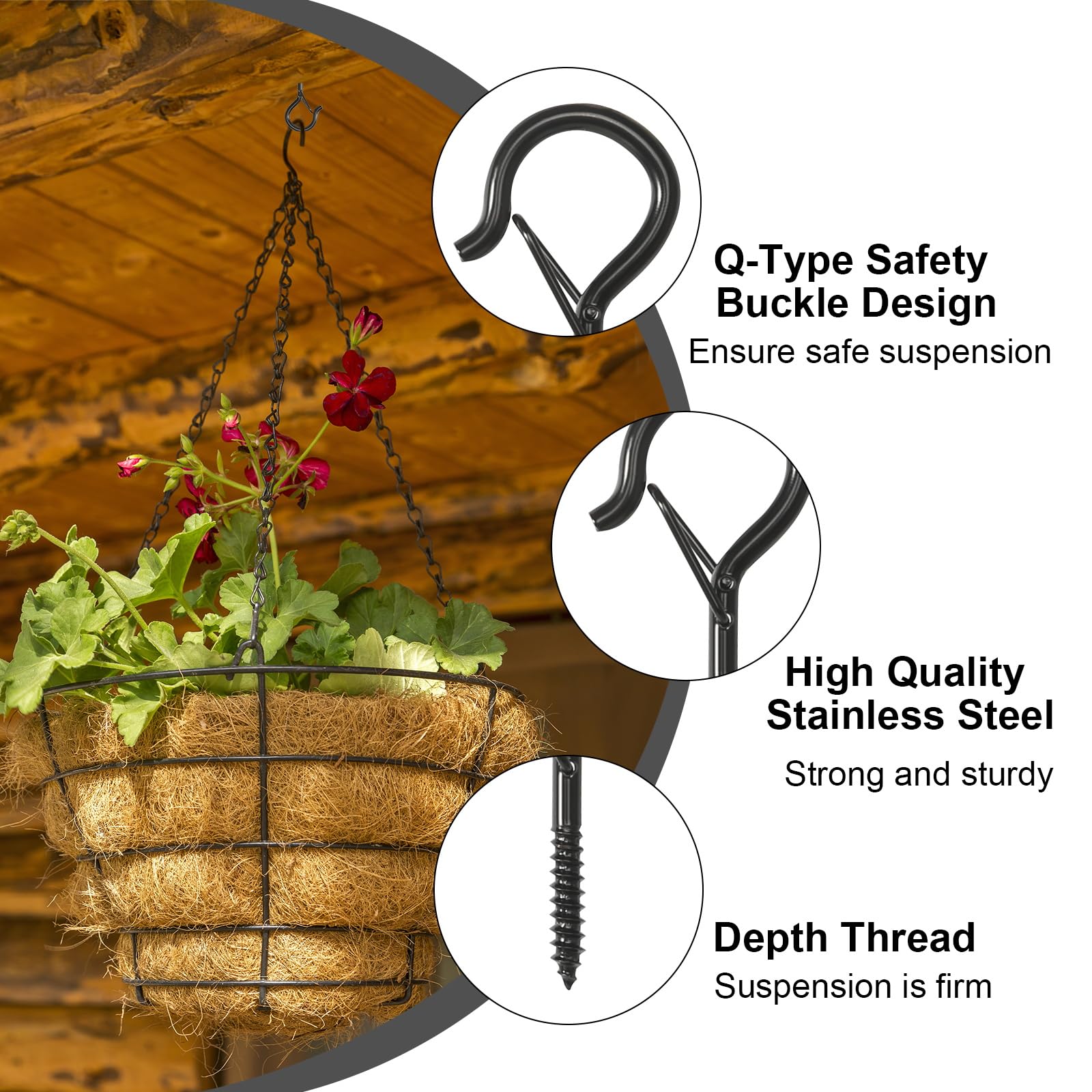 20 Ganci Da Soffitto Bianchi - 2.2x0.98 Pollici, Per Luci, Decorazioni, Fino A 40 Libbre - Foto 4