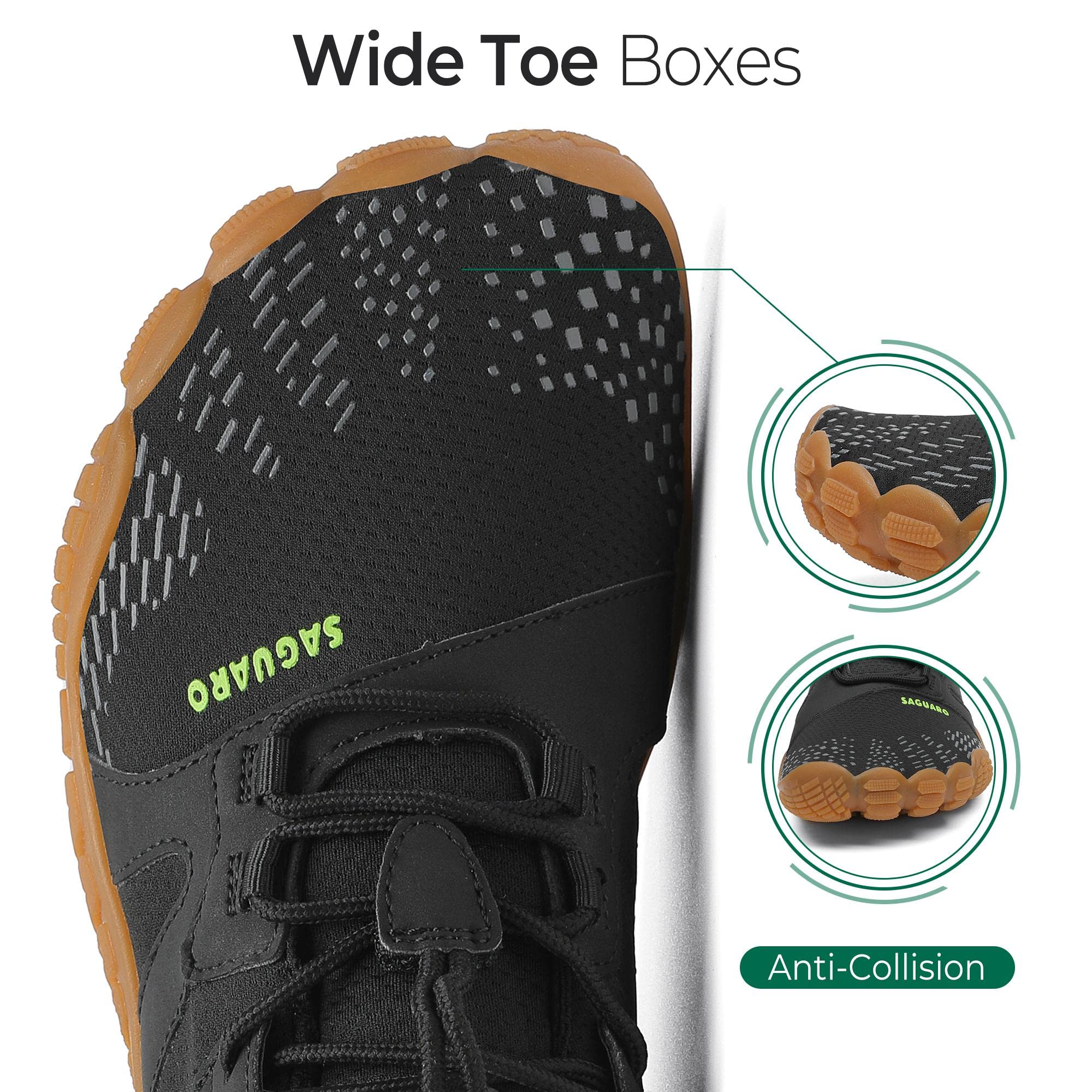 SAGUARO Uomo Donna Scarpe Barefoot Minimaliste Leggere Comod Scarpette da Trekking Trail Running GR.35-48